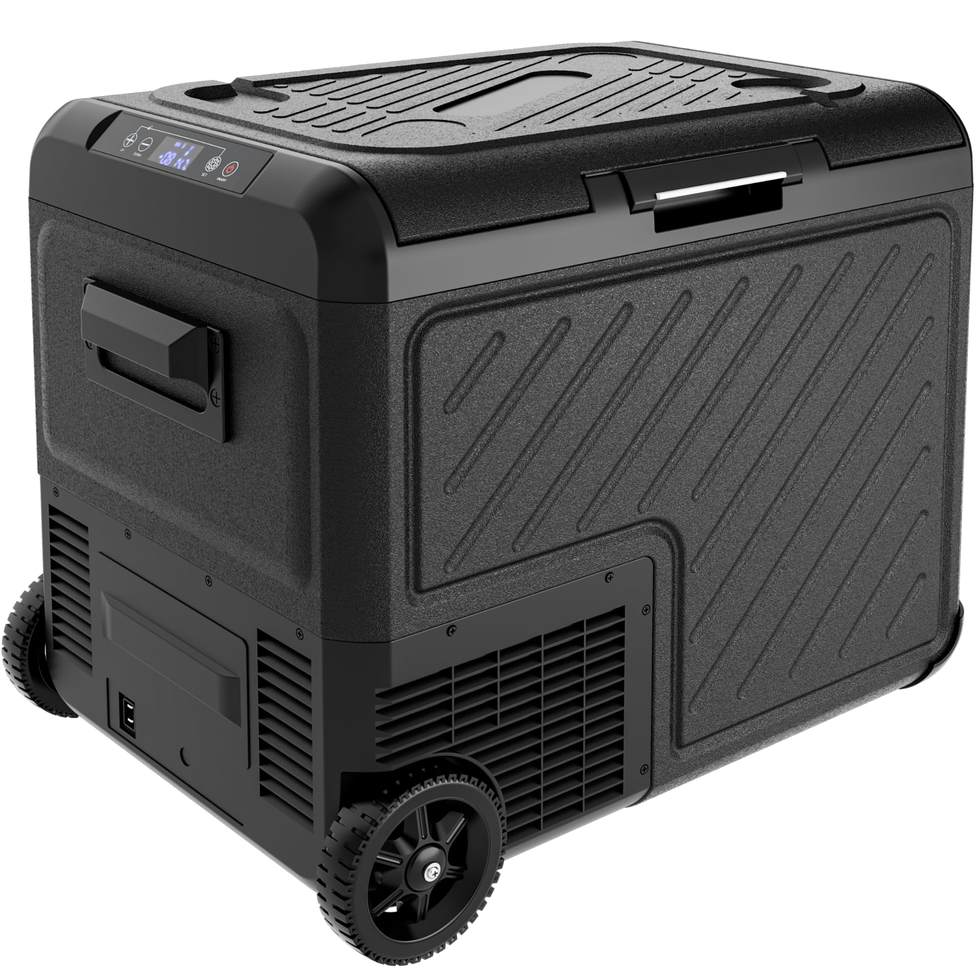 EUHOMY 12 Volt Refrigerator, 49QT Dual Zone Car Refrigerator, Electric Cooler 12/24V DC & 100-240V AC, Car Fridge -4?~68?, Porta