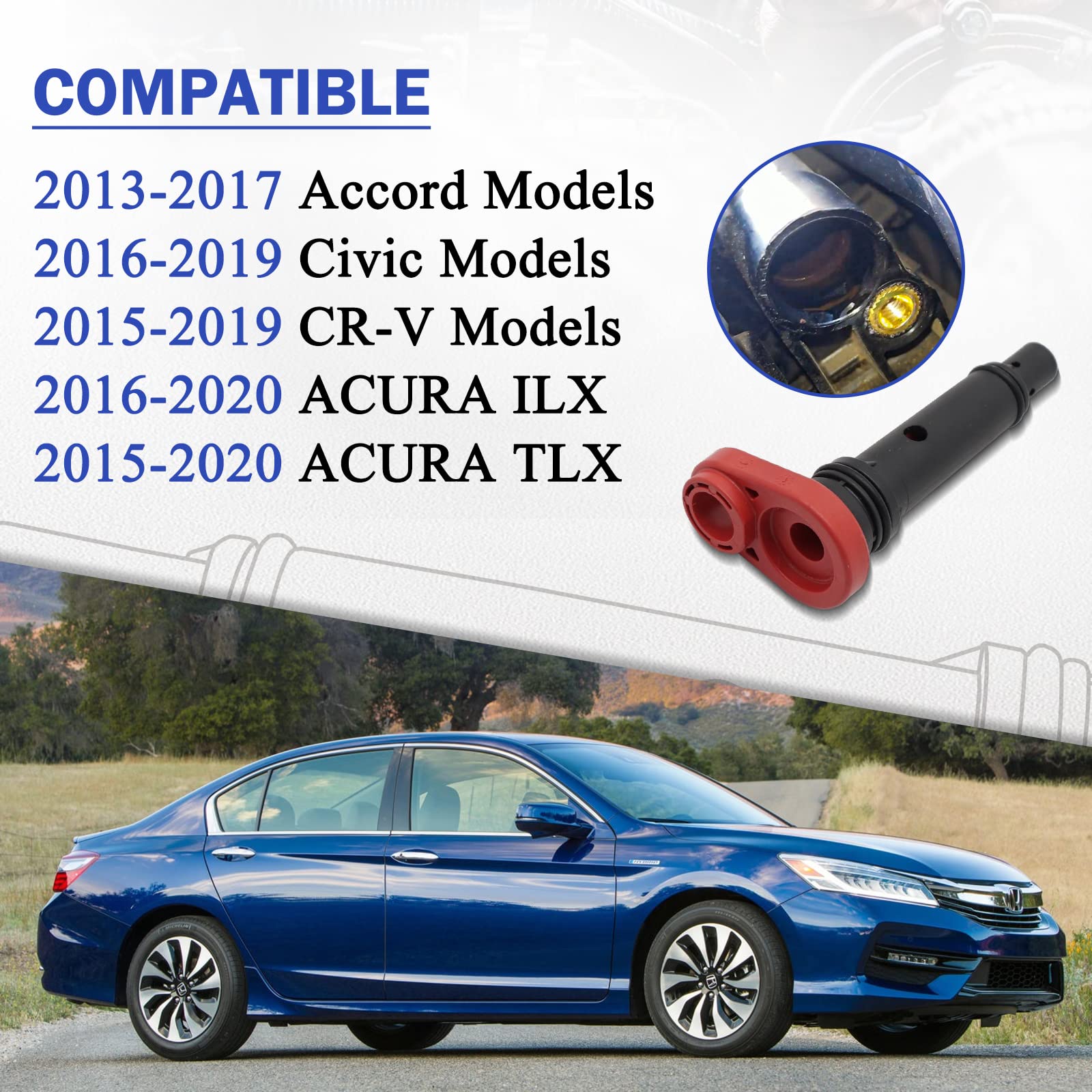 17130-5A2-A01 Upgrade Oem Factory Pcv Valve Assembly For 2013-2017 Honda Accord,2016-2019 Honda Civic,2015-2019 Honda Cr-V,2016-