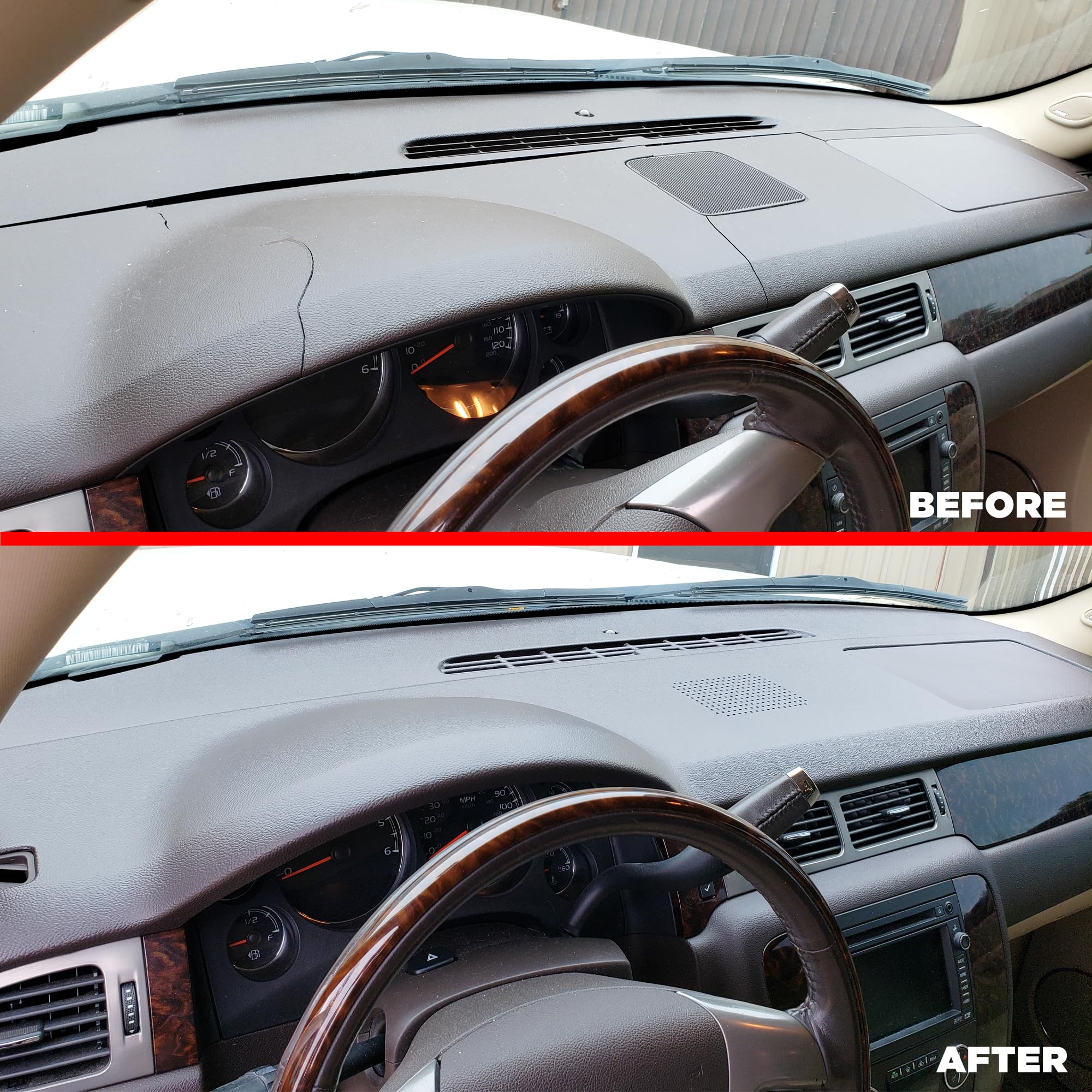 DashSkin Dash Cover Cap for 07-14 Tahoe/Yukon/Avalanche, Cashmere, w/Centre Speaker, Model 0714GMS-Cashmere, Easy Cracked Dash Fix