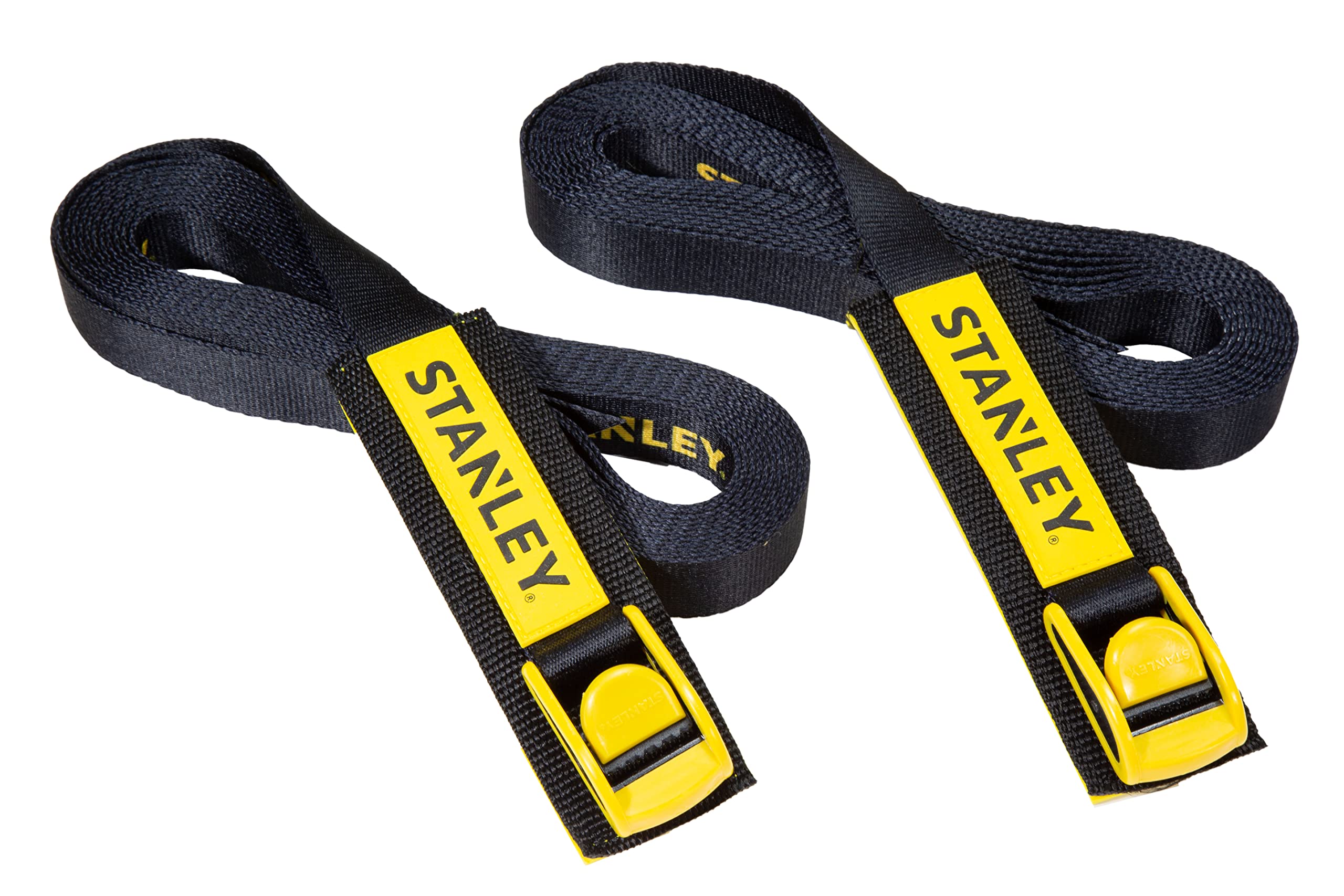 STANLEY S4000 Soft Roof Rack Pad & Luggage Carrier Kit, Black/Yellow, 3.3 ft, Heavy-Duty Tie Down Straps