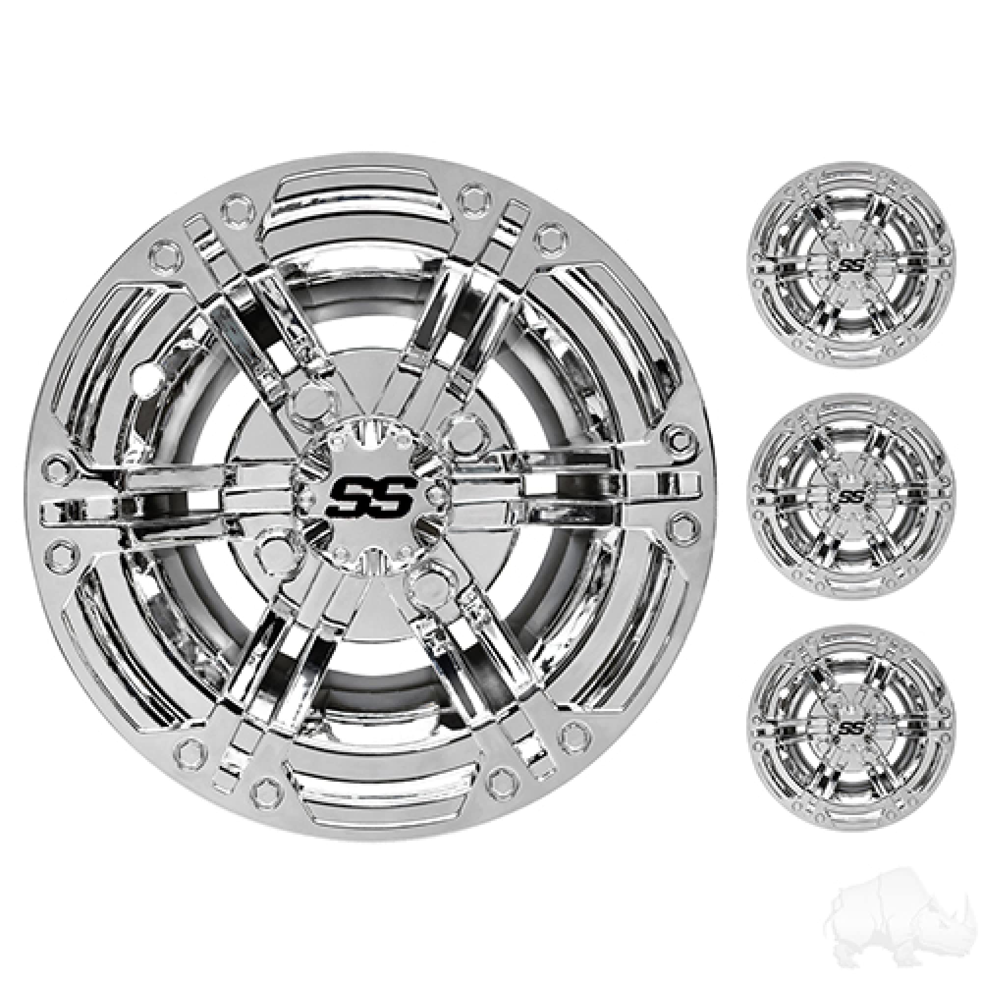 Red Hawk Cap-0064 Wheel Cover Set Golf Carts