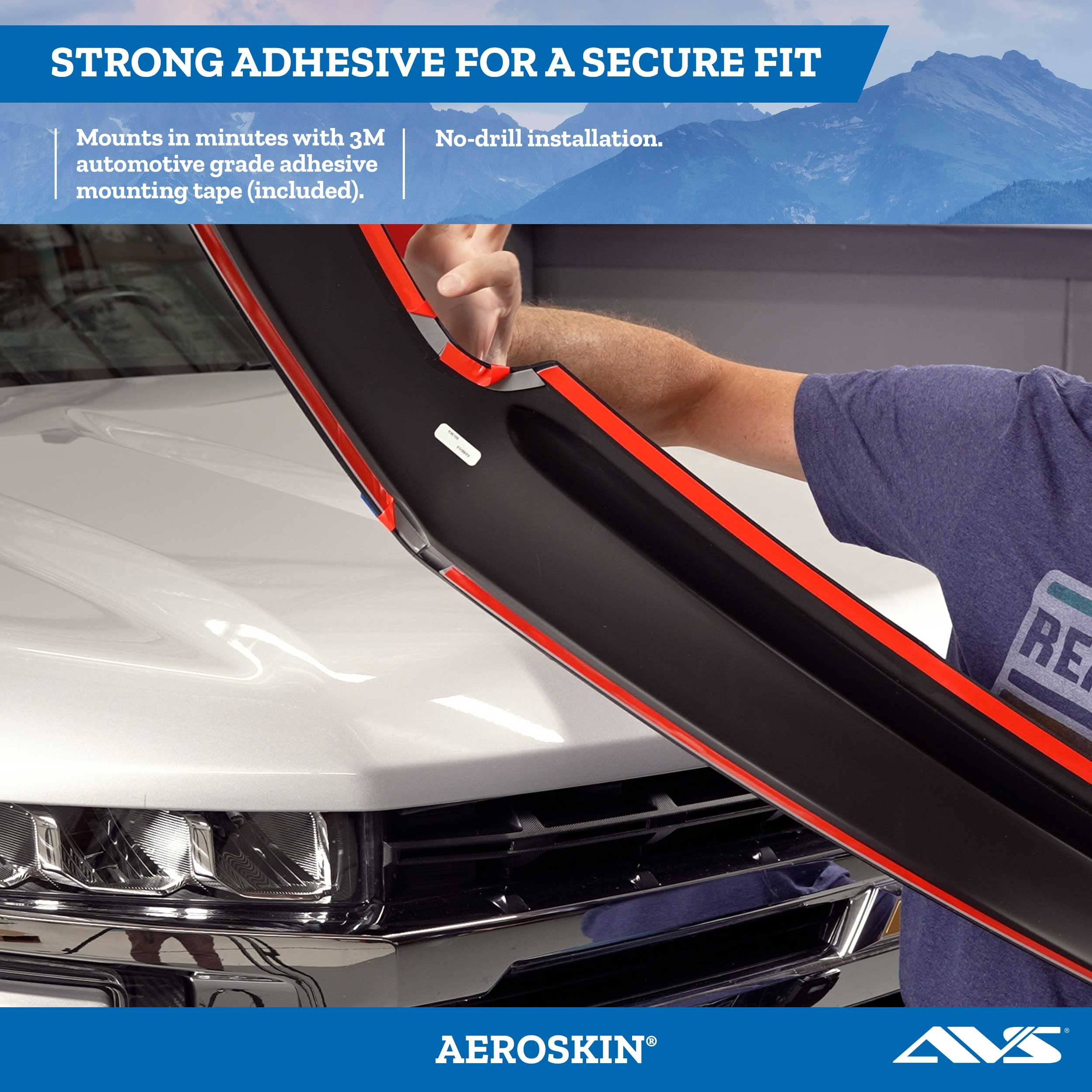 Auto Ventshade [Avs] Aeroskin Hood Protector | Fits 2019 - 2024 Kia Forte, Low Profile/Flush - Smoke | 320084