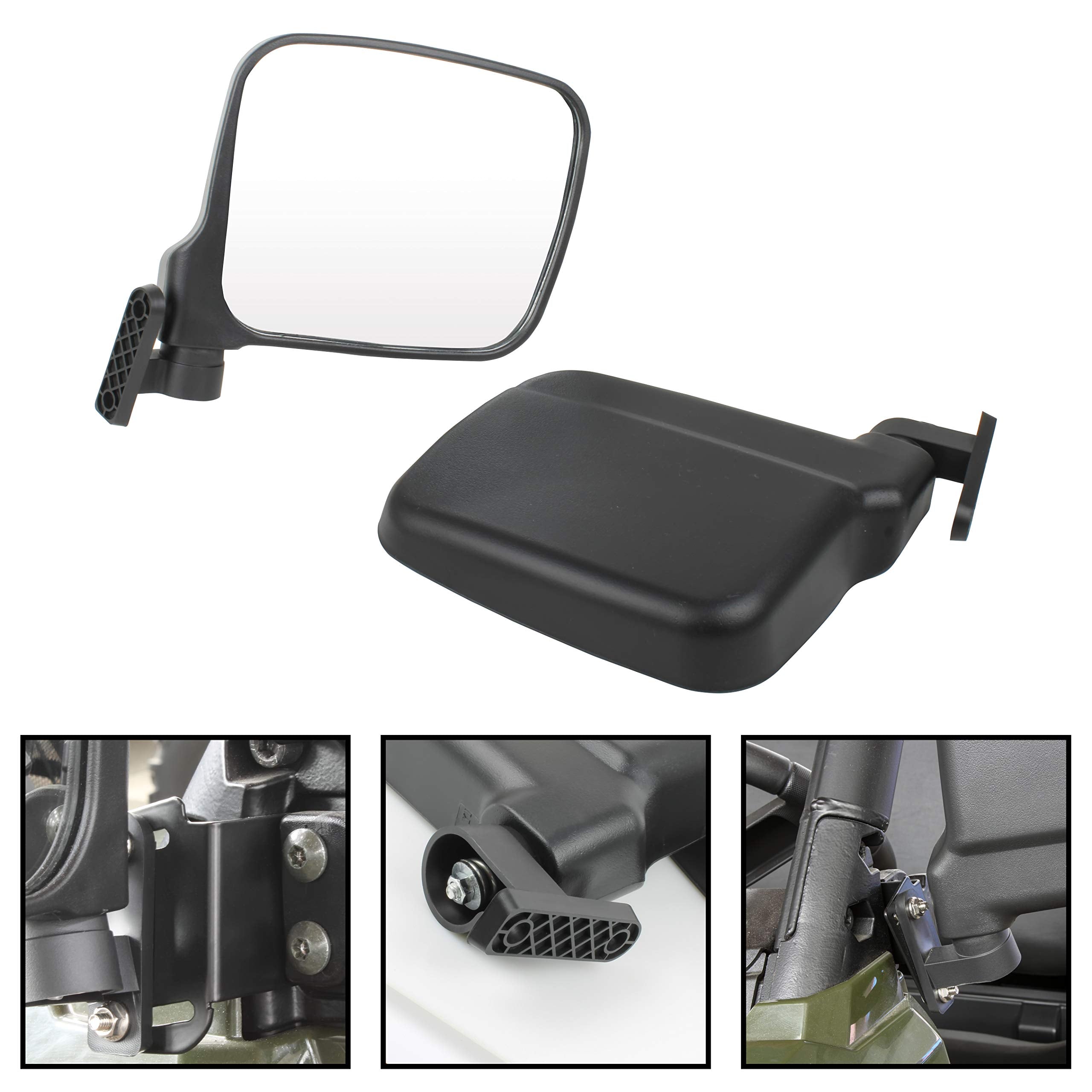 SAUTVS Rear View Side Mirrors for Ranger 500 570 900, Adjustable Folding Side View Mirrors for Polaris Ranger 500 2017-2022, Ran