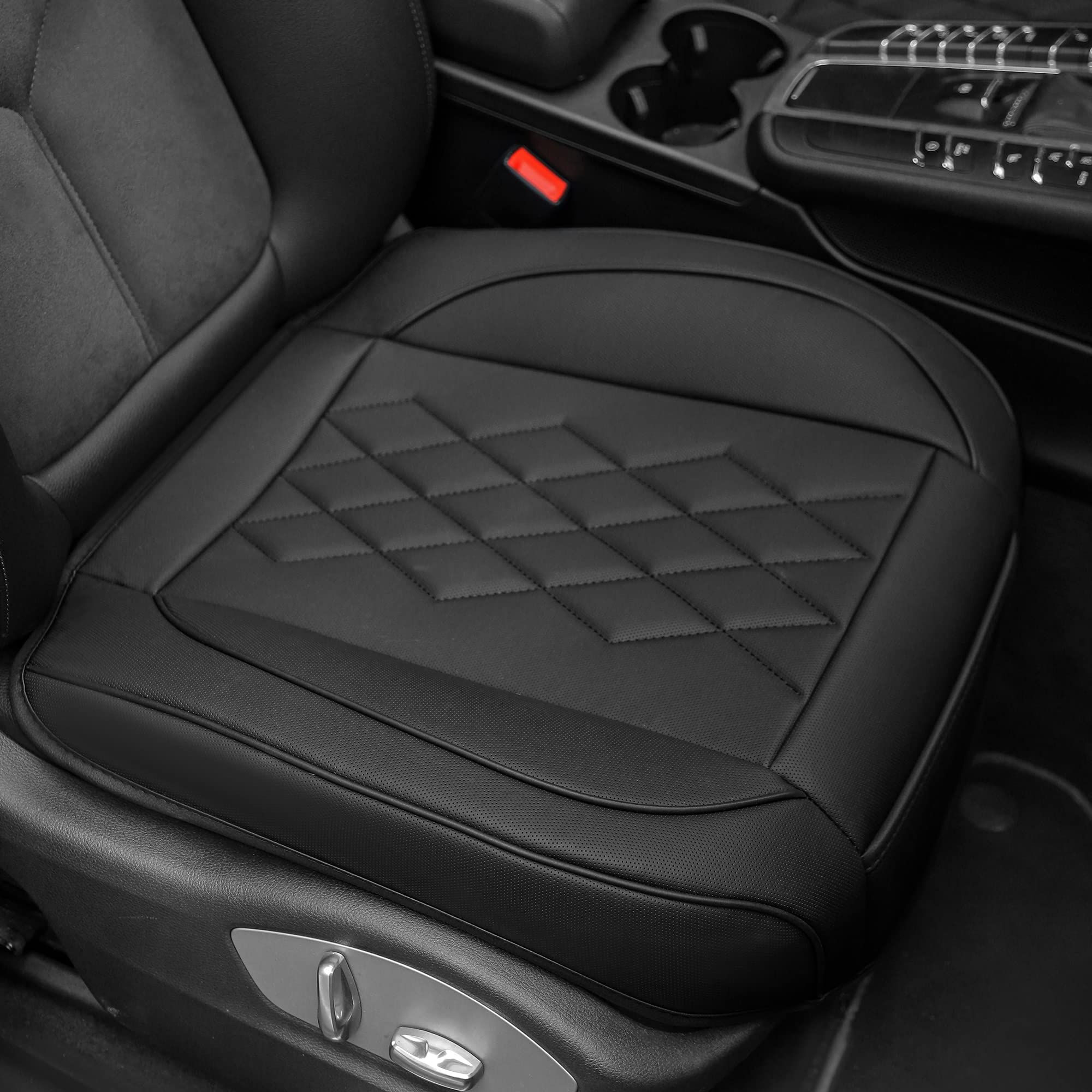 Jojobay 2Pack Leather Car Seat Cover,Bottom Seat Covers For Cars,Front Seat Protector,Fit For 95% Of Vehicles - Padded,Anti-Slip