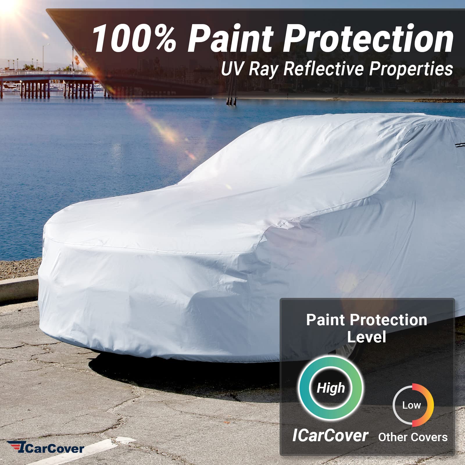Icarcover Custom Car Cover For 1968-1979 Chevy Nova 2-Door, Waterproof All Weather Rain Snow Uv Sun Protector Full Exterior Weat