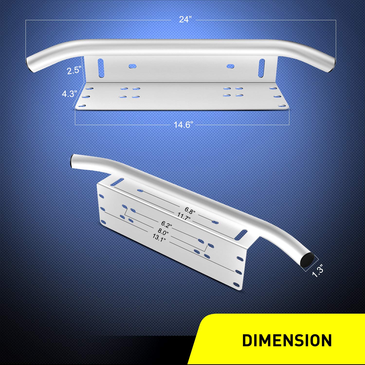 Nilight Led Light Bar Mounting Bracket Front License Plate Frame Bracket License Plate Mounting Bracket Holder For Off-Road Ligh