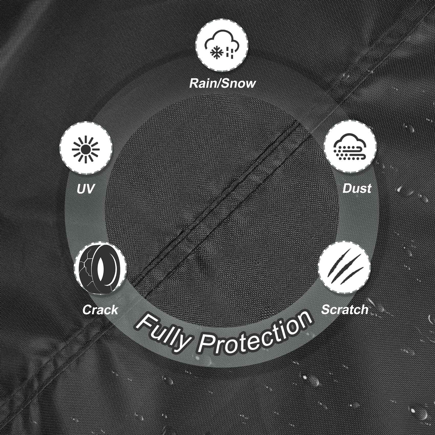 Explore Land Tire Cover - Durable Fabric Spare Tire Bag, Fits 29''-31.75'', Black, 4 Pack, Model 10708014