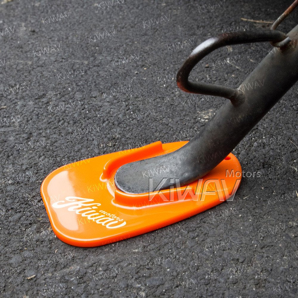 KiWAV Motorcycle Motocross Kickstand pad Support Orange x1 Piece Soft Ground Outdoor Parking Anti Sinking