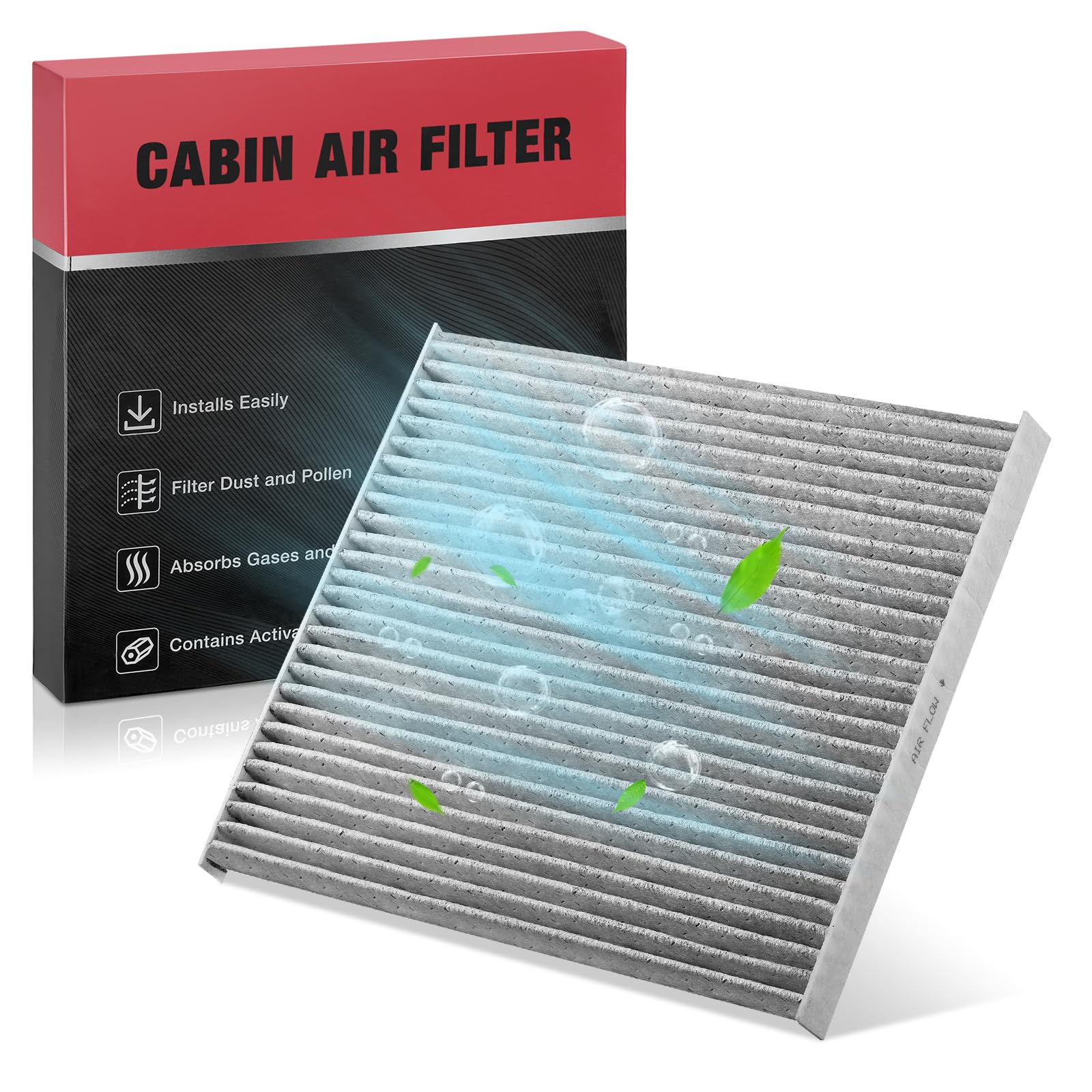 BDFHYK CF11819 Cabin Air Filter w/Activated Carbon Compatible with Chevy 2010-2017 Equinox, 2011-2015 Captiva Sport, Compatible 