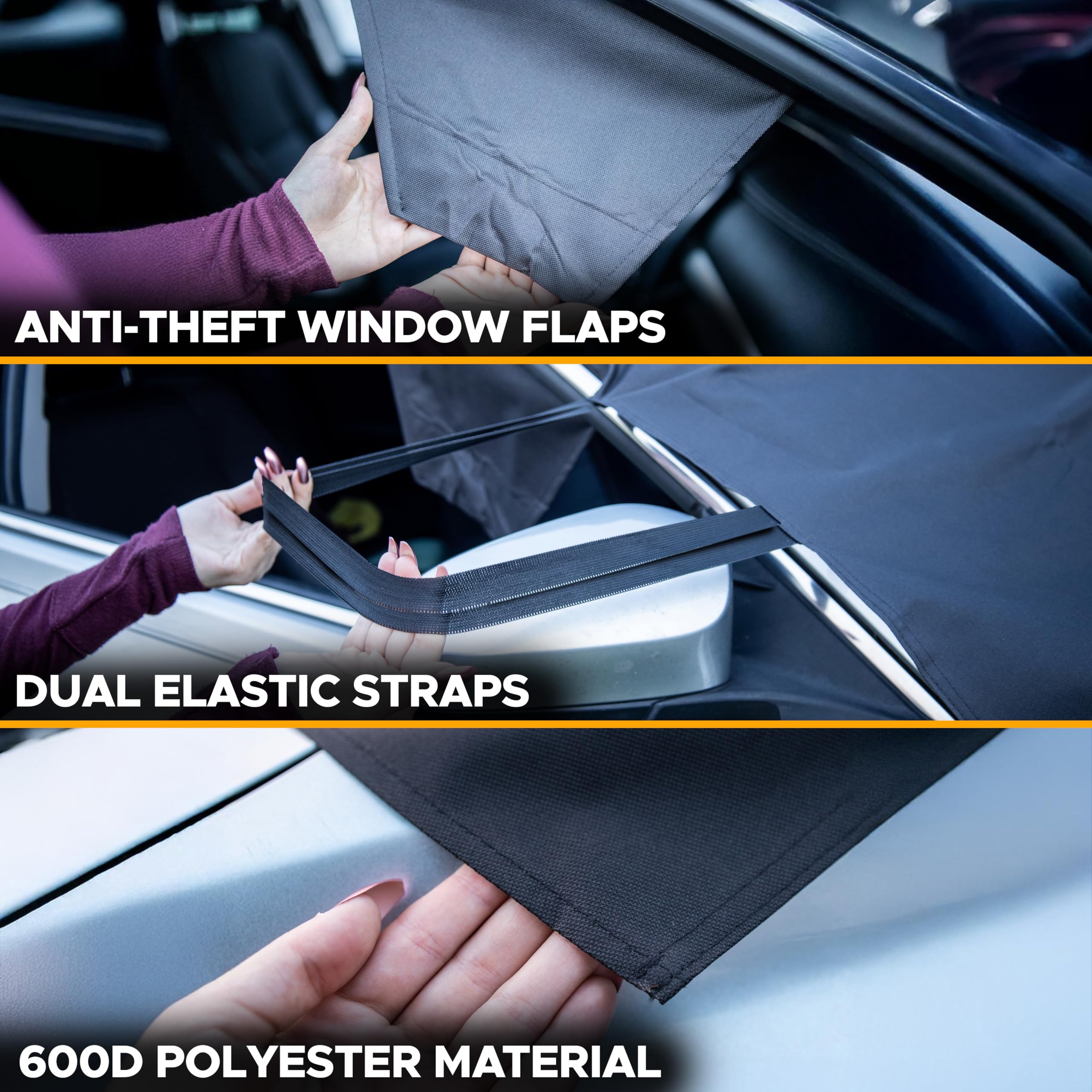 Econour Truck Windshield Cover For Ice And Snow | Durable Oxford Fabric | Frost Cover Suits For Suvs, Trucks, Station Wagons & M