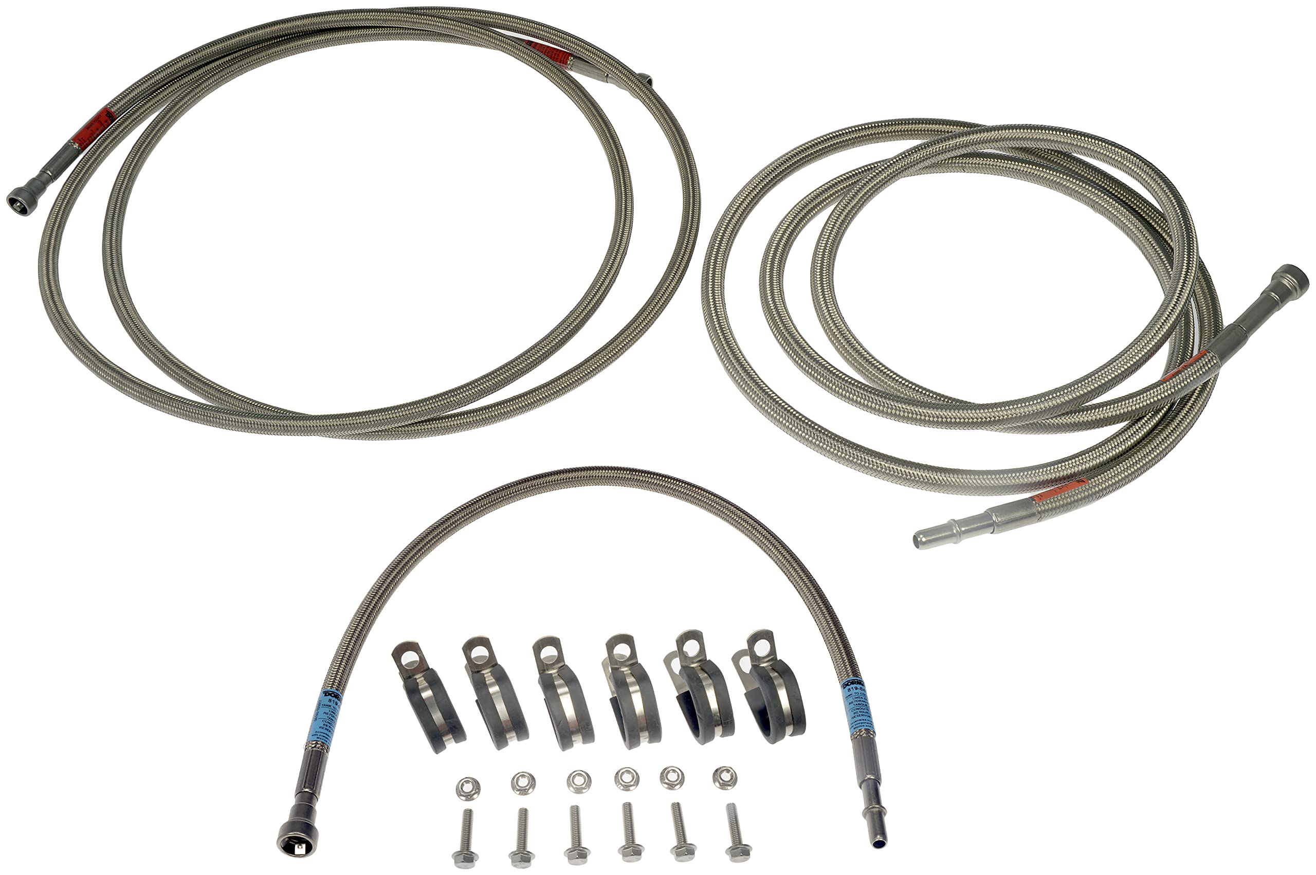 Dorman 819-845 Front Flexible Stainless Steel Braided Fuel Line Compatible With Select Chevrolet / Gmc Models (Oe Fix)