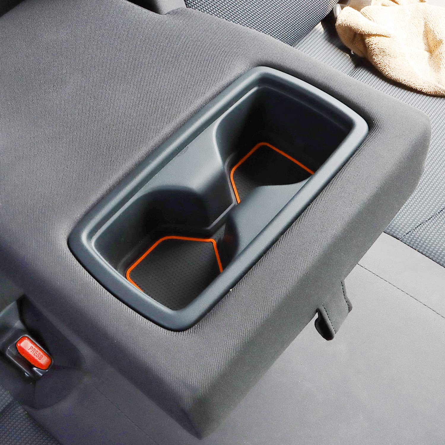 Auovo 3D Silicone Cup Holder Coasters for Toyota RAV4 2019-2025 - Orange, 2PCS Kit