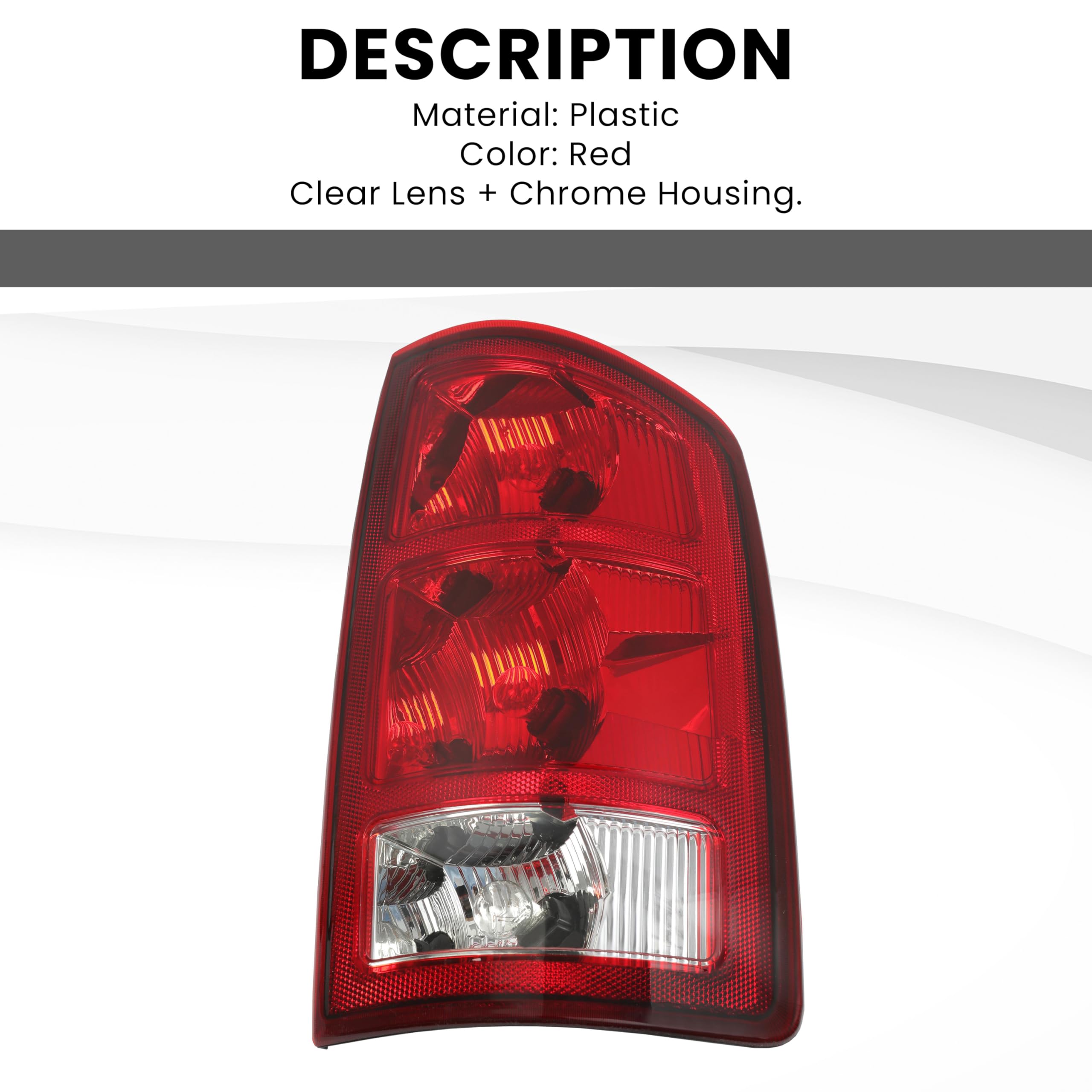 Hecasa Tail Light Compatible With 02-06 Dodge Ram 1500/03-06 Dodge Ram 2500 3500 Taillight Lamp Signal Brake Lamp W/Bulbs And Wi