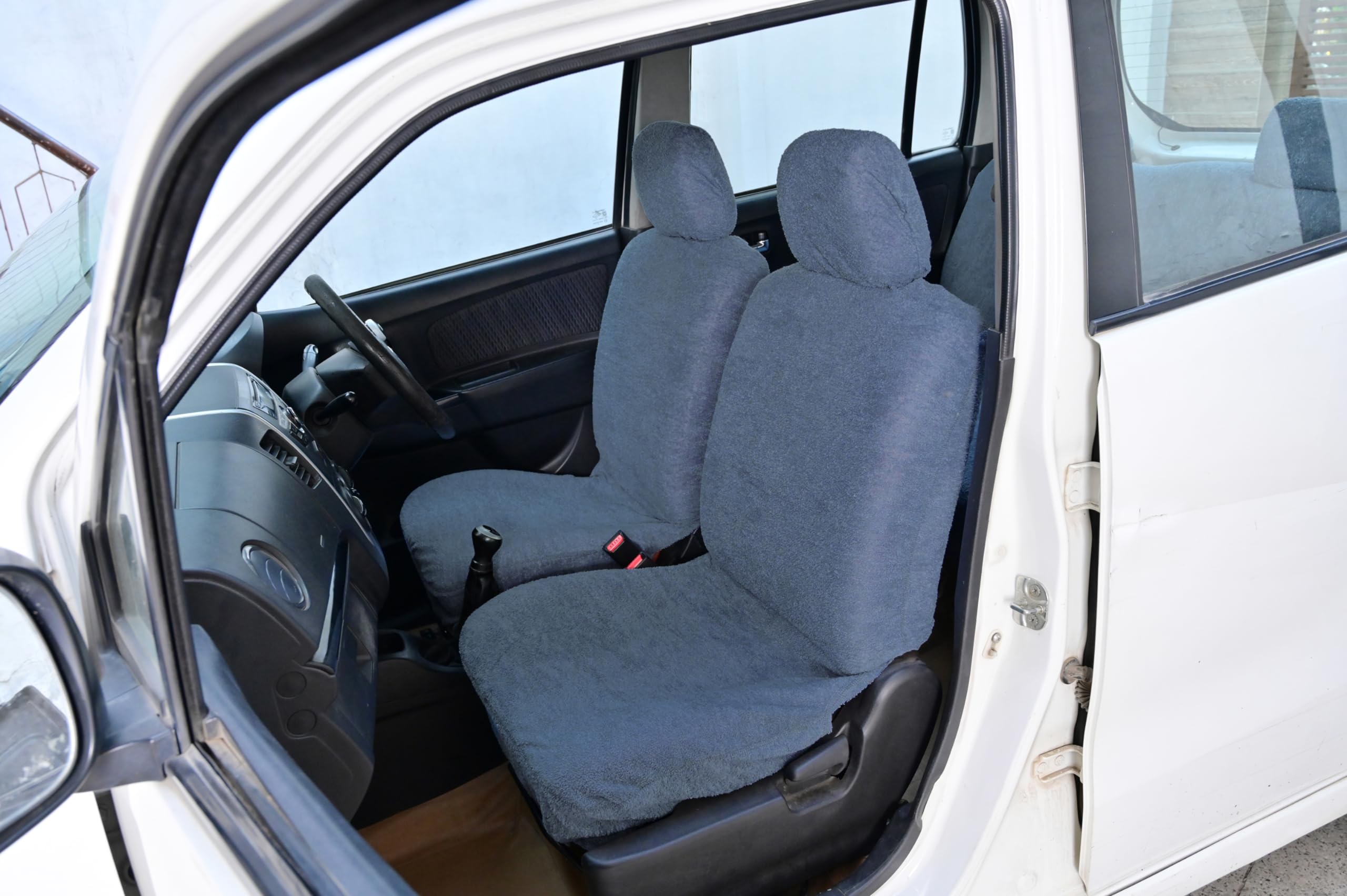 Atist Cotton Car Seat Cover for Toyota Yaris (5 Seater)(All Detachable Headrest) (Grey)
