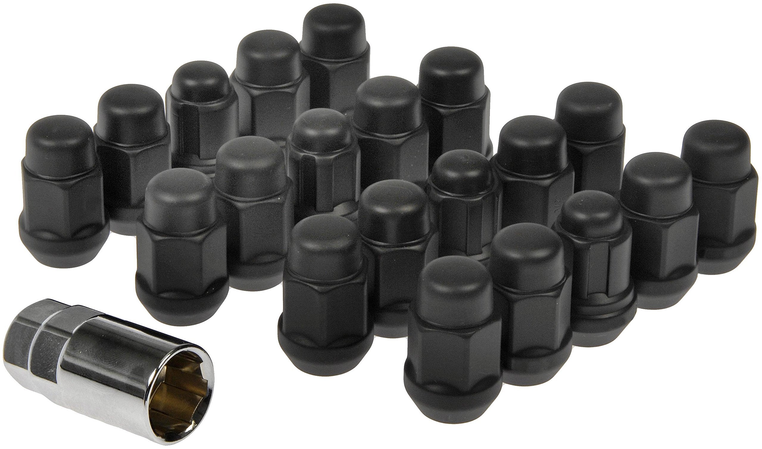 Dorman 711-235C Matte Black Acorn Nut Lock Set 1/2-20 Compatible With Select Models, 20 Pack