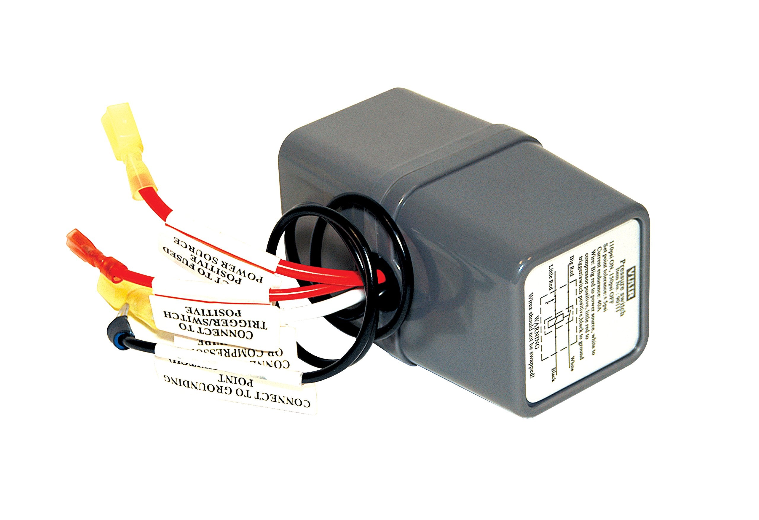 Viair 90113 Pressure Switch With Relay Black, 1/8 In. Npt (M)