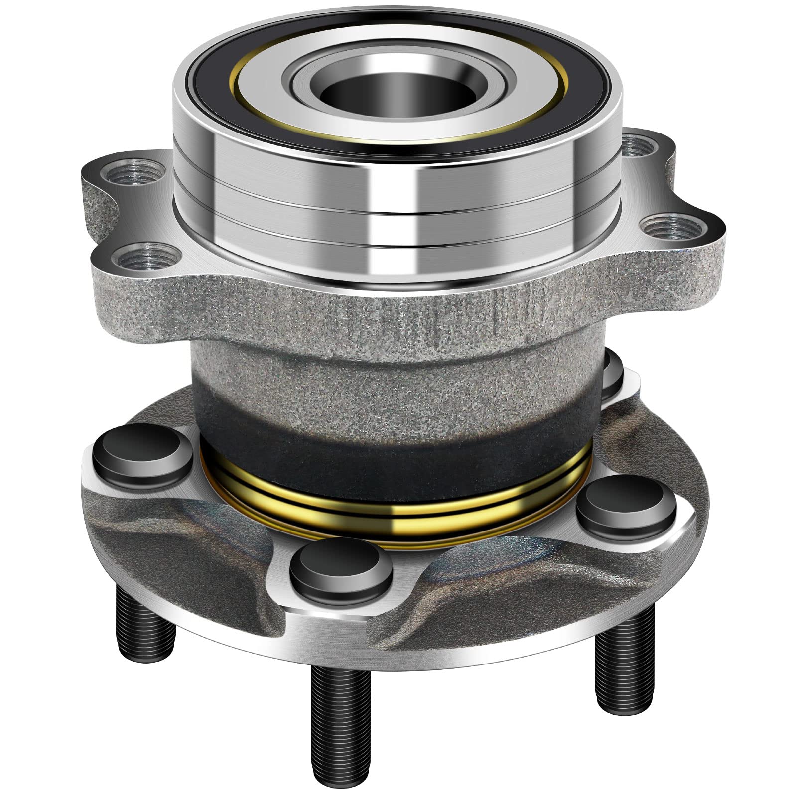 Motorbymotor 512518 Rear Wheel Bearing And Hub Assembly With 5 Lugs Fit For Subaru Forester, Crosstrek, Impreza, Xv Crosstrek Lo