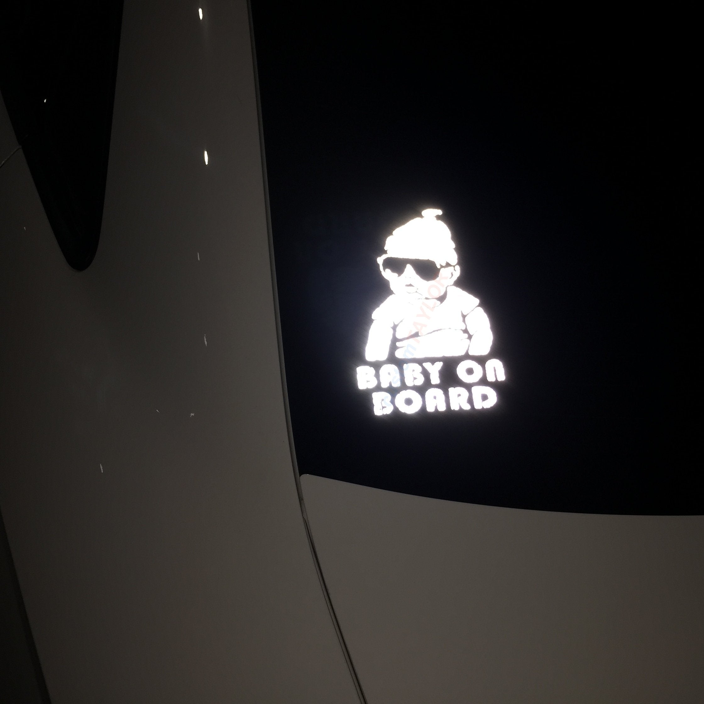 Customtaylor33 Baby On Board High Intensity Grade Reflective Safety Sticker Decal - Carlos Baby Hangover - Many Colors For Girl