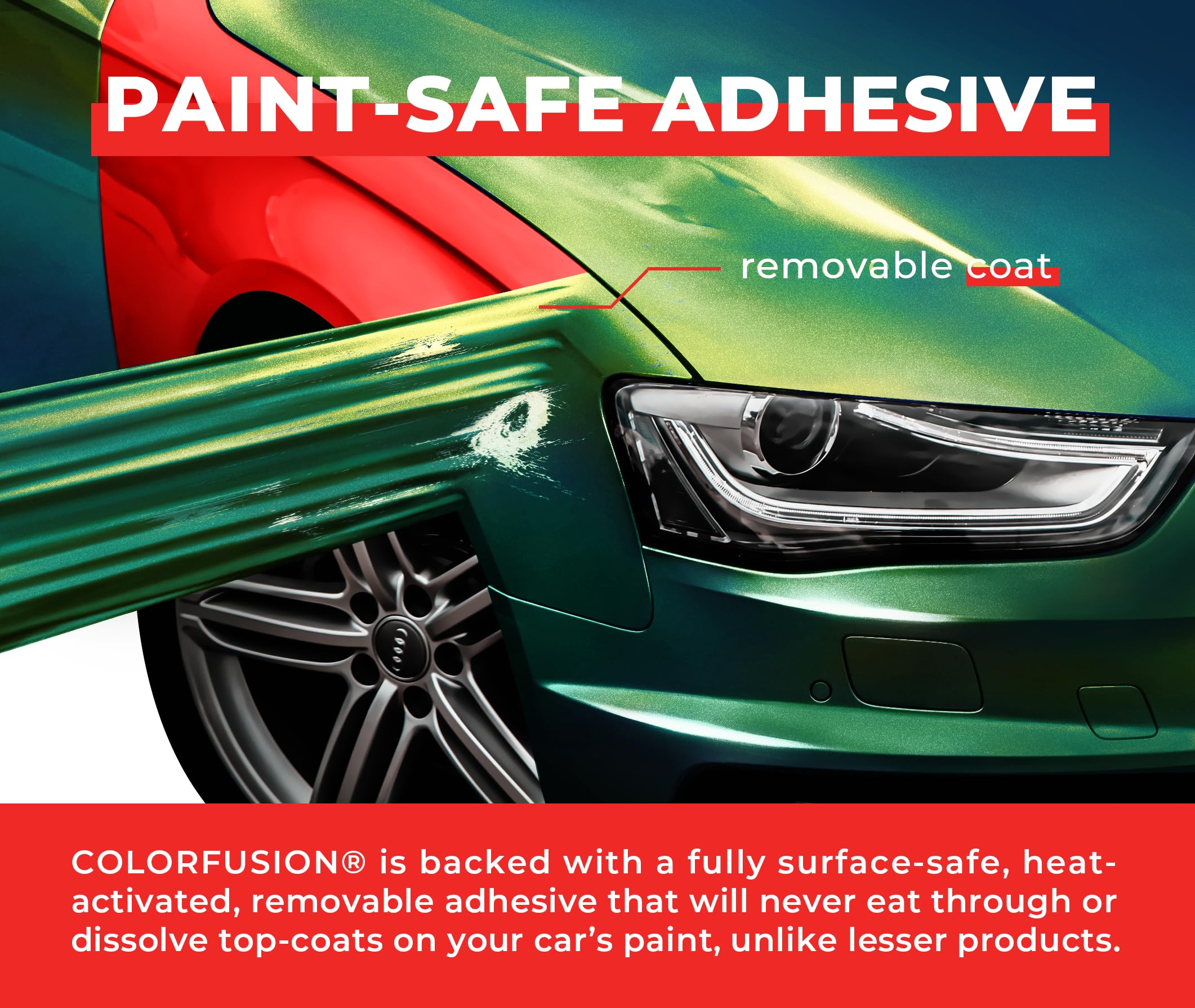VViViD ColorFusion PPF Vinyl Car Wrap - Gloss Early Spring Green, 6ft x 5ft Roll