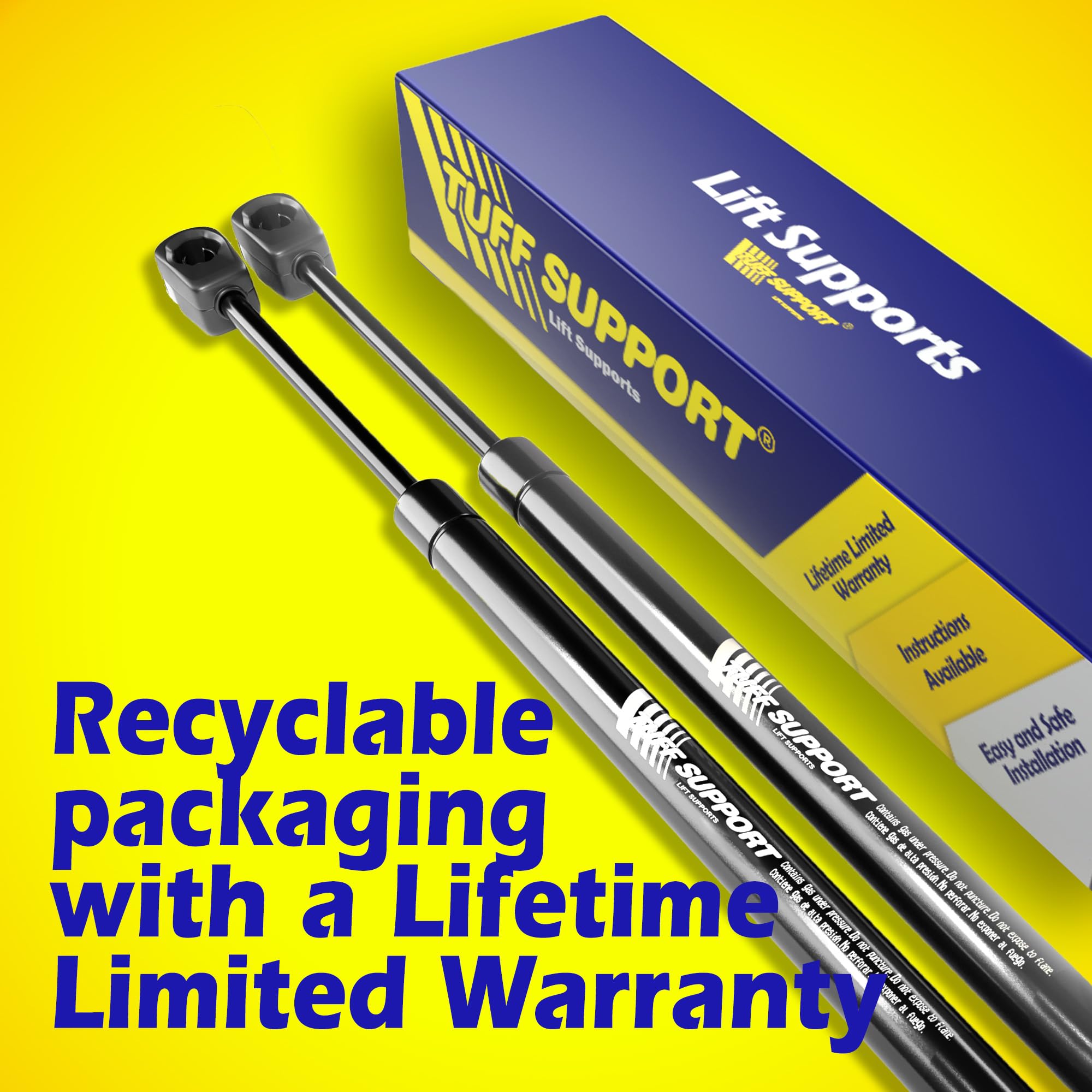 2 Pieces (Set) Tuff Support Rear Trunk Lift Supports 2005 To 2009 Buick Allure And Lacrosse