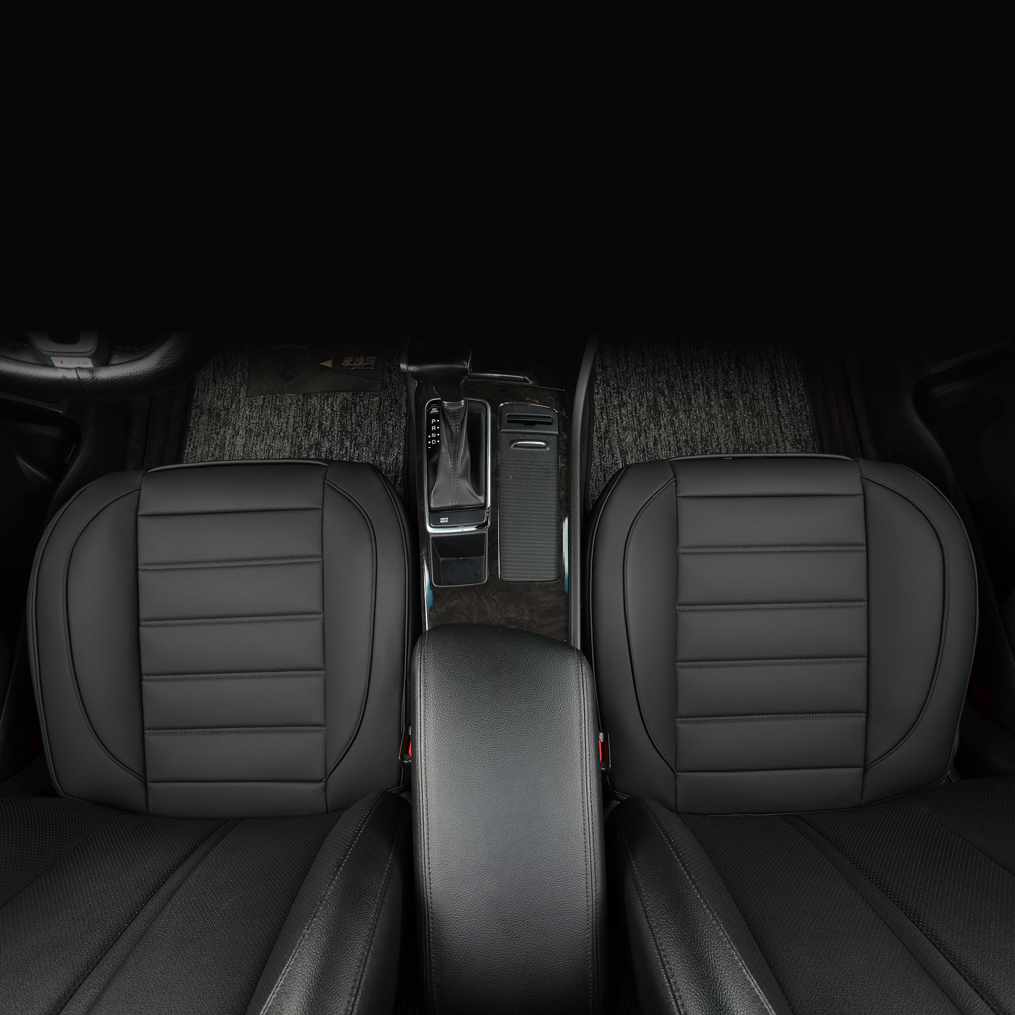 Vankerful 2 Pack Leather Front Car Seat Covers,Bottom Seat Covers for Cars,Driver Car Seat Cover,Luxury Seat Protectors,Waterpro
