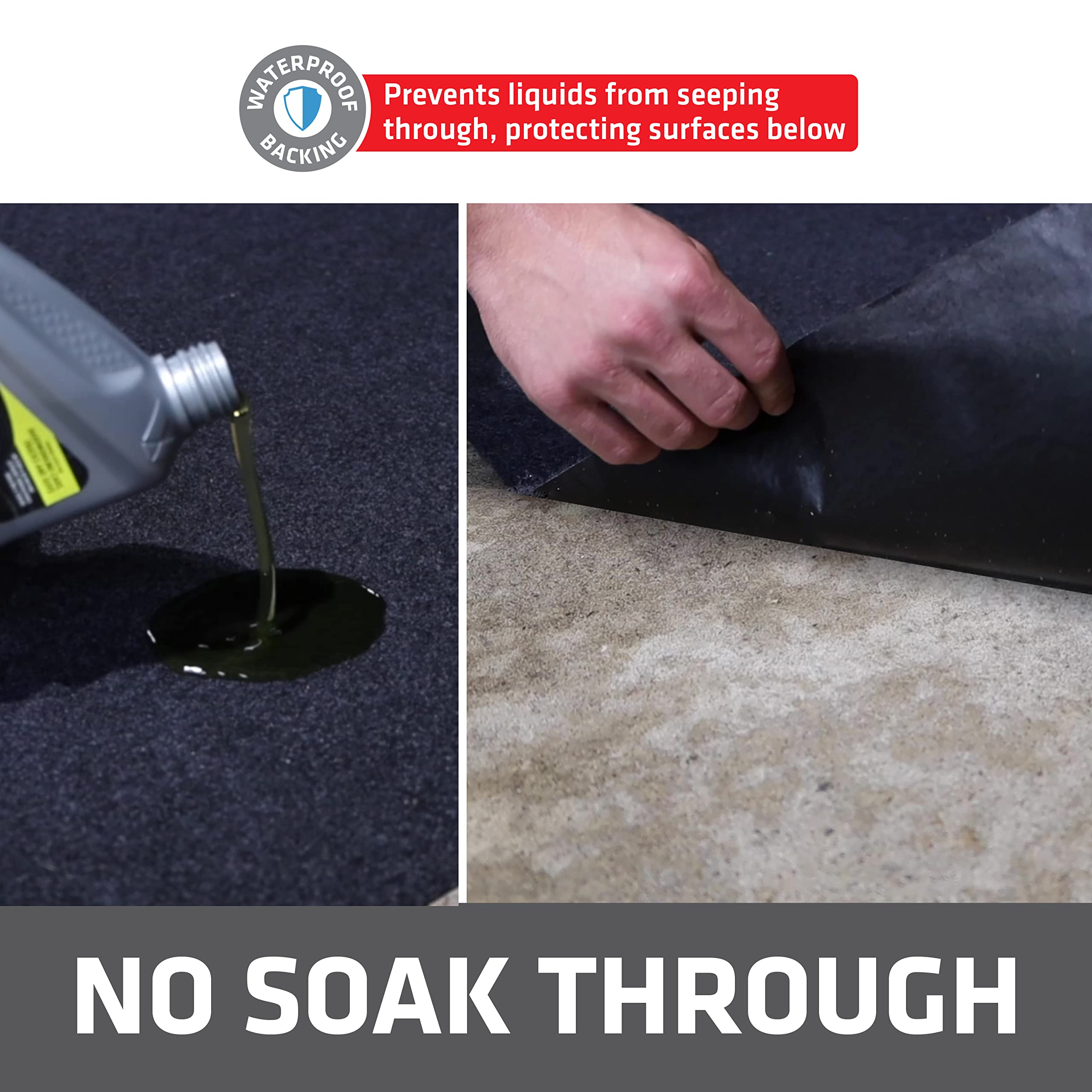 Drymate Xl Oil Spill Mat (36'' X 59''), Premium Absorbent Oil Pad, Reusable, Washable, Durable, Waterproof Backing Contains Liqu