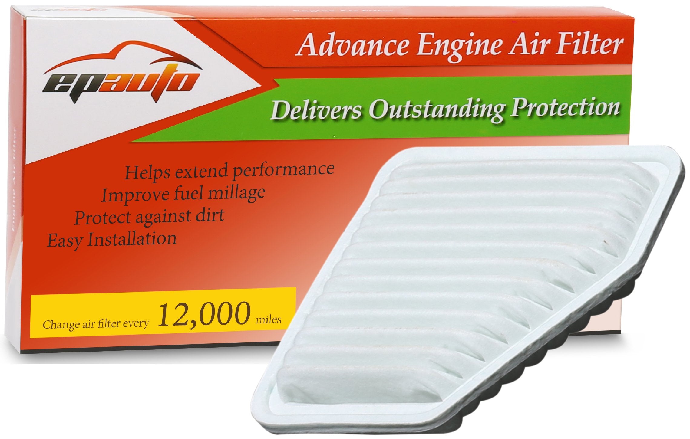 EPAuto GP169(CA10169) Replacement for Toyota/Lexus/Scion Rigid Panel Engine Air Filter for Camry V6(2007-2011), RAV4(2006-2012),