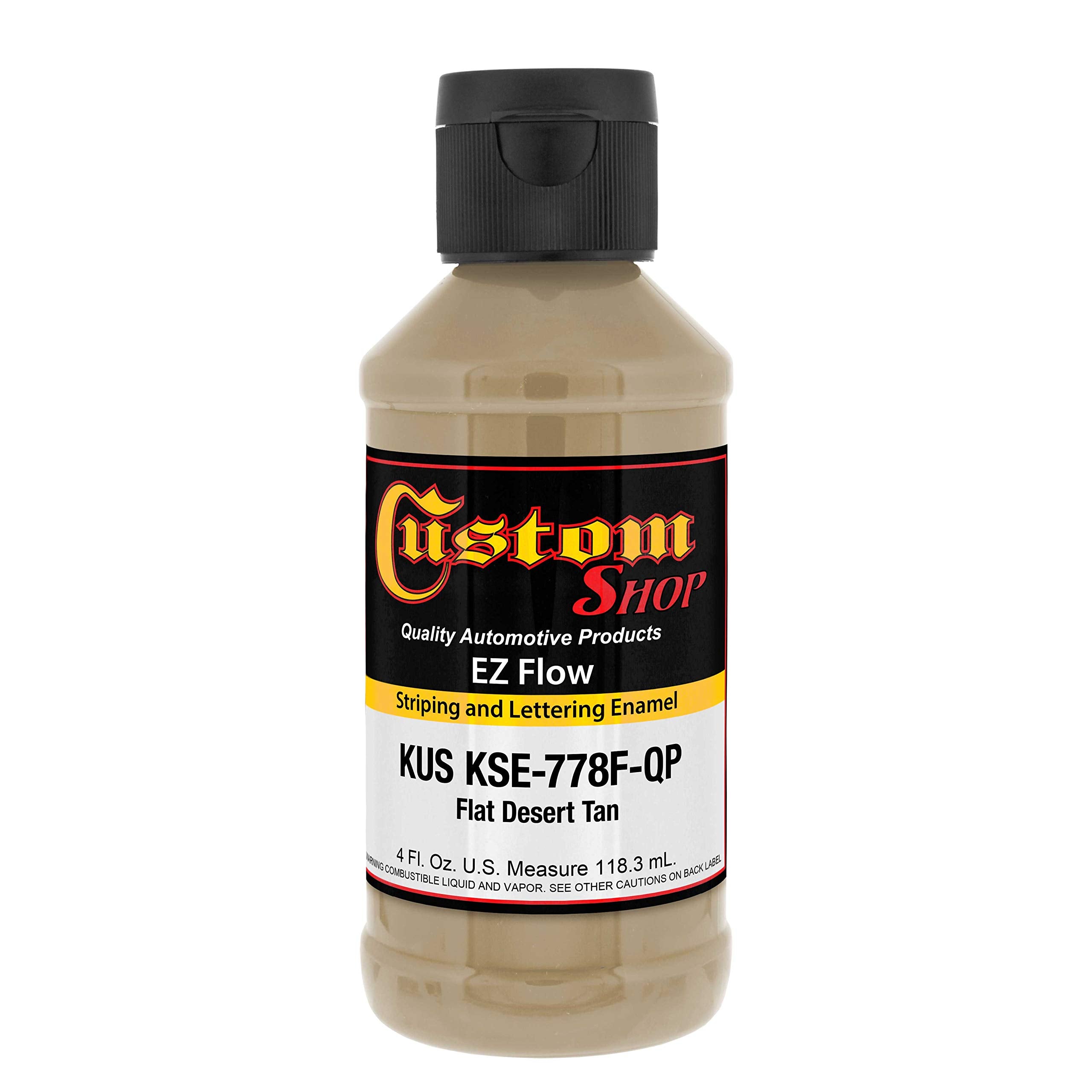 Custom Shop KSE778F-QP Flat Desert Tan - EZ Flow Striping Lettering Enamel - 4 Ounce