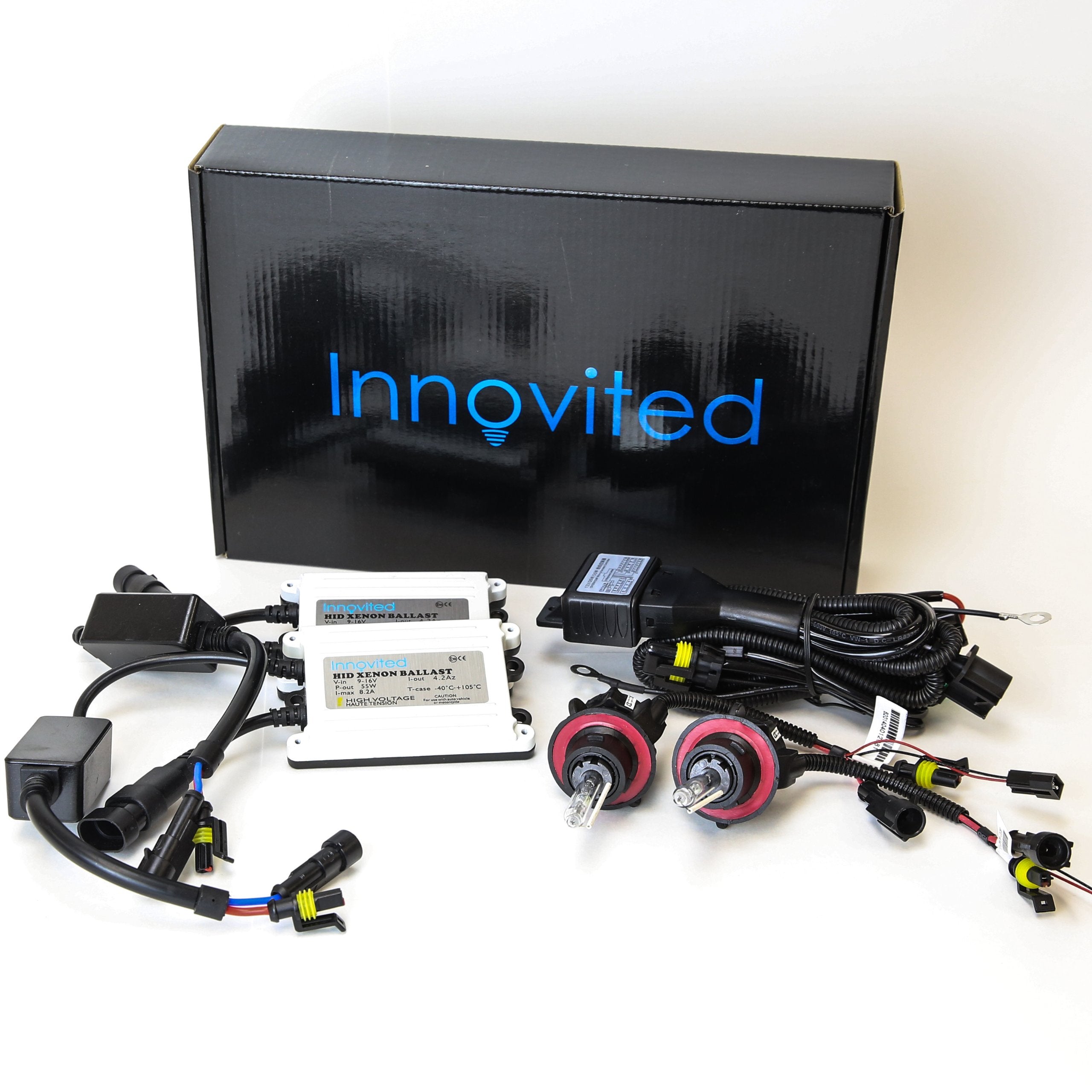 Innovited H13-3 9008 8000K Bi Xenon Hi/Lo Xenon Bulb X 1 Pair Bundle With 2 X 55W Platinum Digital Ballast (Ice Blue)