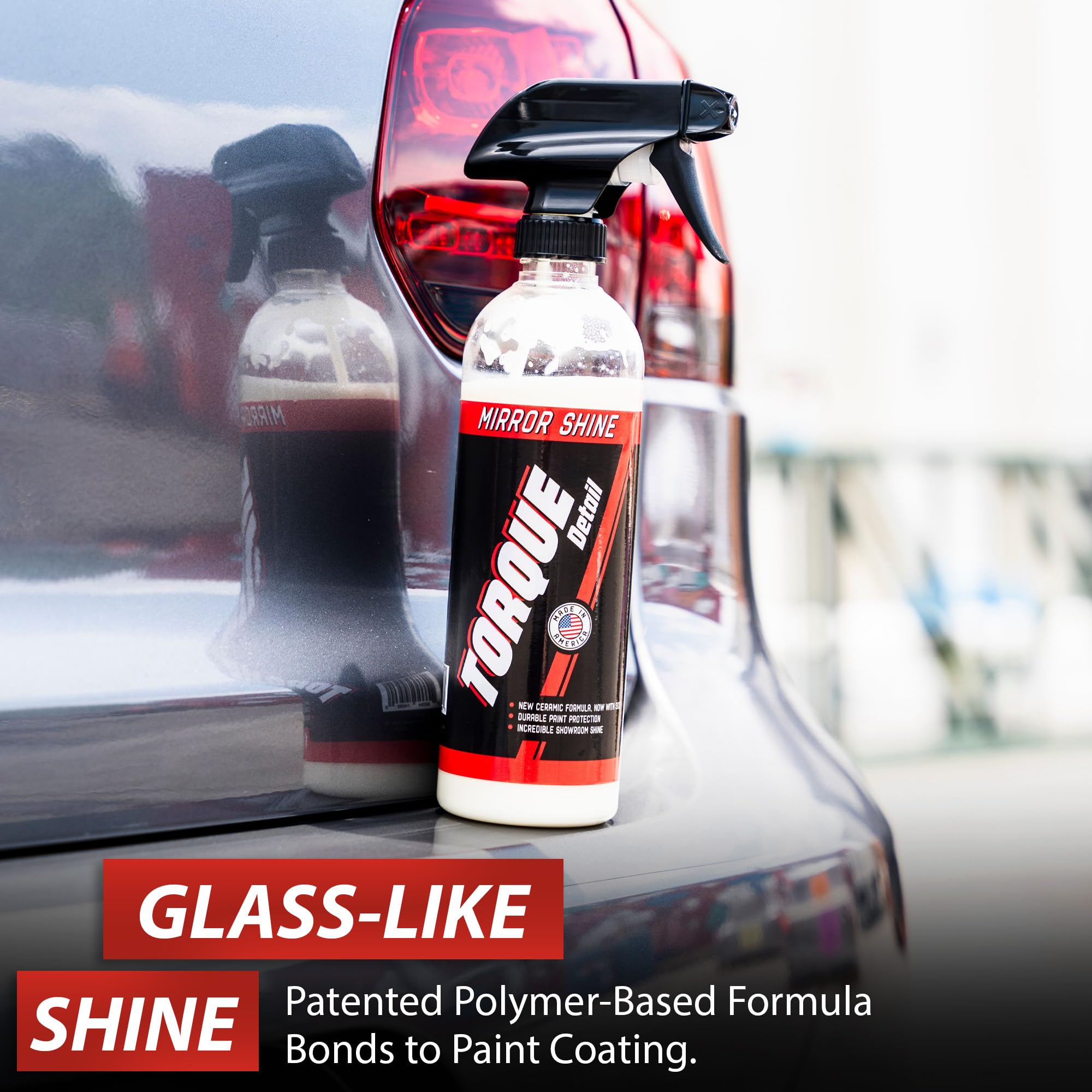 Torque Detail Mirror Shine Ceramic Wax Spray - Super Gloss Finish, 16oz, Professional Protection, Lasts Months