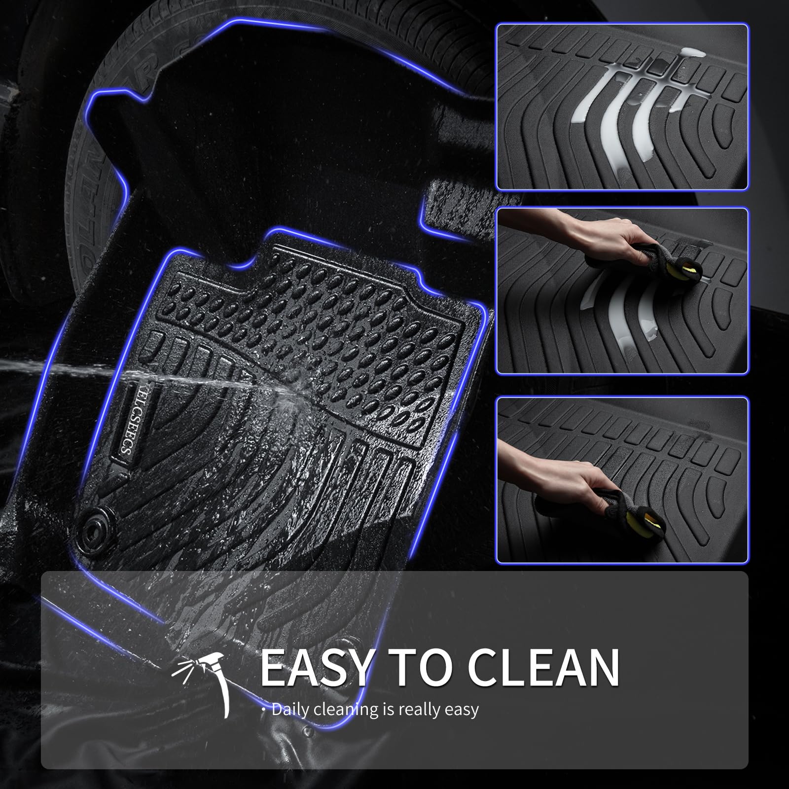 Kelcseecs All Weather Floor Mats & Cargo Liner Custom For 2021-2023 Kia Sorento Hybrid/2022-2023 Kia Sorento Plug-In Hybrid Car