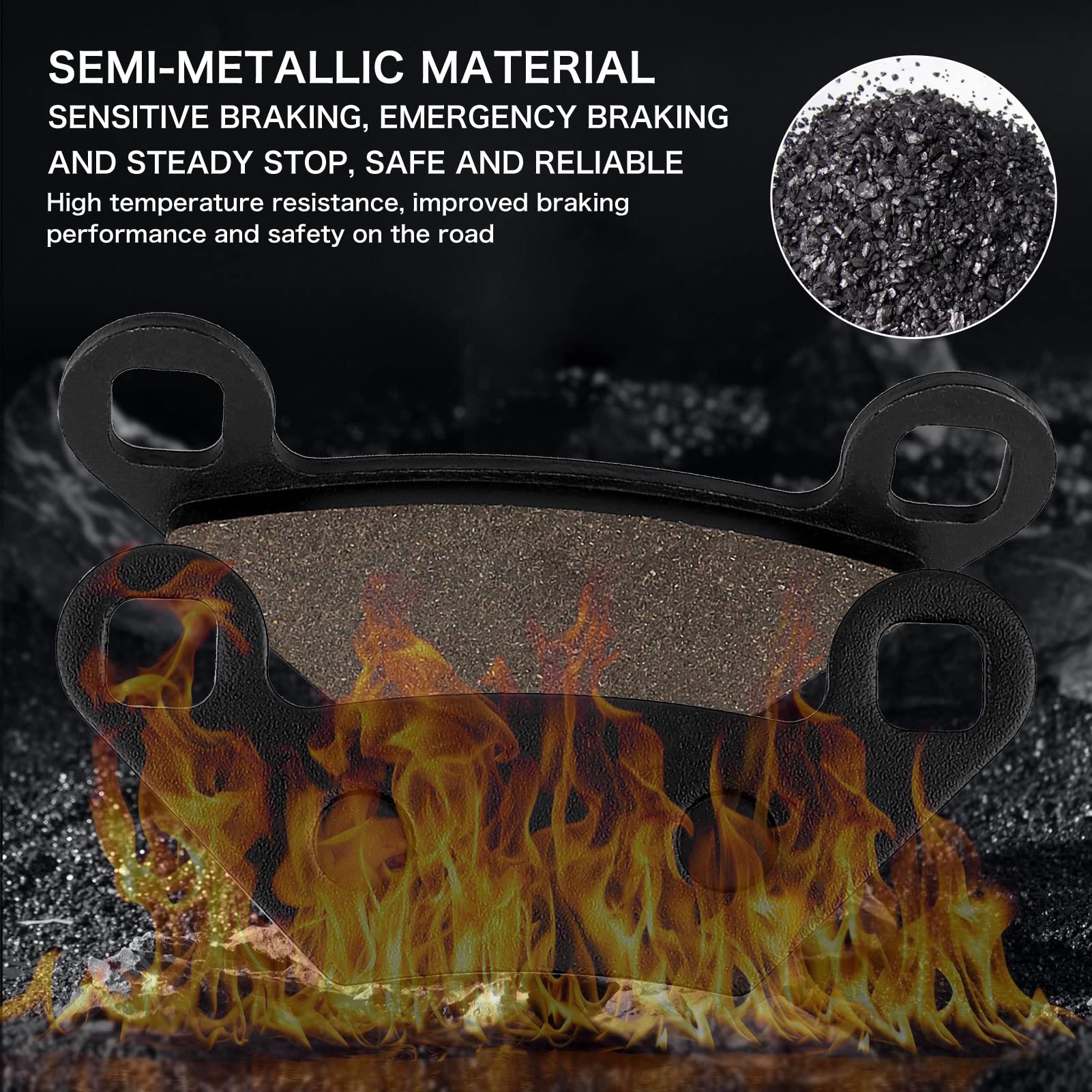 Brake Pads Front and Rear Compatible with Polaris Sportsman 850 550 500 X2 XP Touring 2009 2010 2011 2012 2013 2014 2015 2016 20