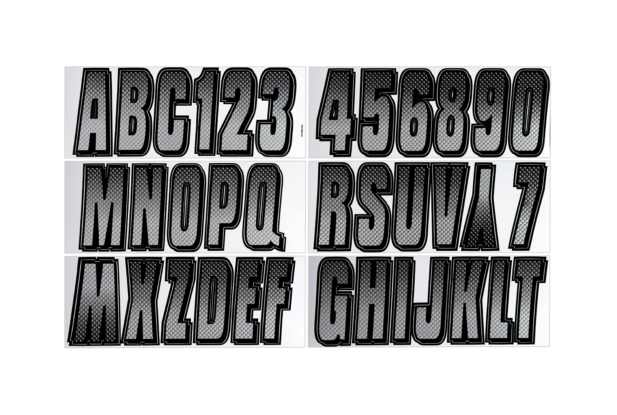 Hardline Products Series 300 Factory Matched 3-Inch Boat & PWC Registration Number Kit - Silver/Black - SIBKG300