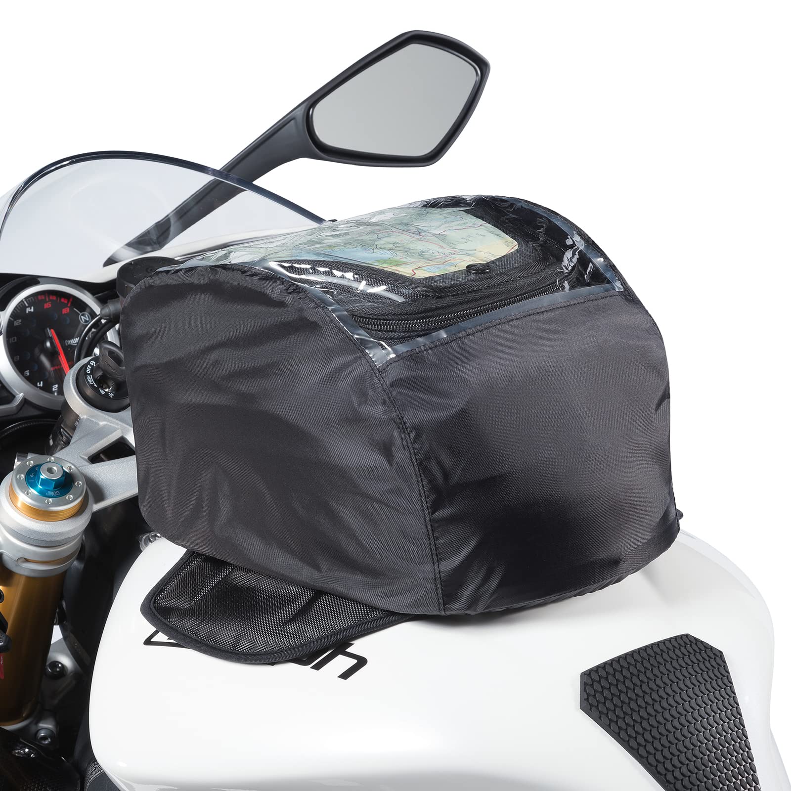 Cortech Super 2.0 Tank Bag - 10L, Black Polyester, Model 8230-0505-10