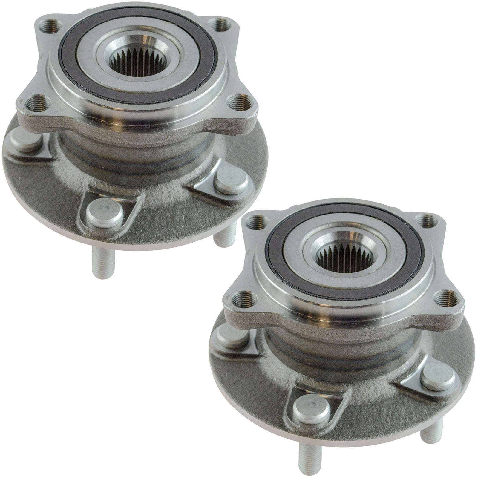 TRQ Rear Wheel Hub Bearings Assembly Set for 2008-2015 Mitsubishi Lancer & 2007-2012 Outlander, Model BHA53819