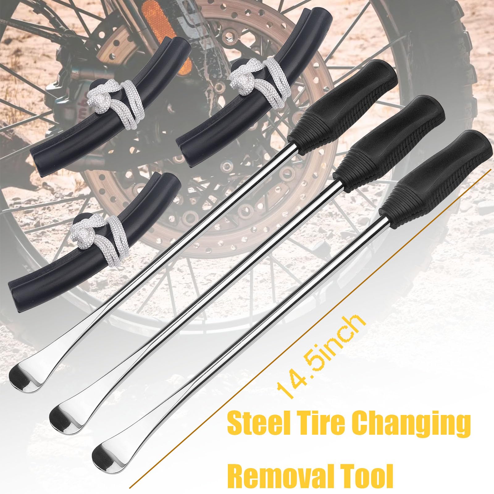 14.5Inch Tire Spoons Motorcycle Dirt Bike Tire Changing Tools Iron Set ,Tire Spoon Levers Tire Changer Kit For Atv Lawn Mower Wi