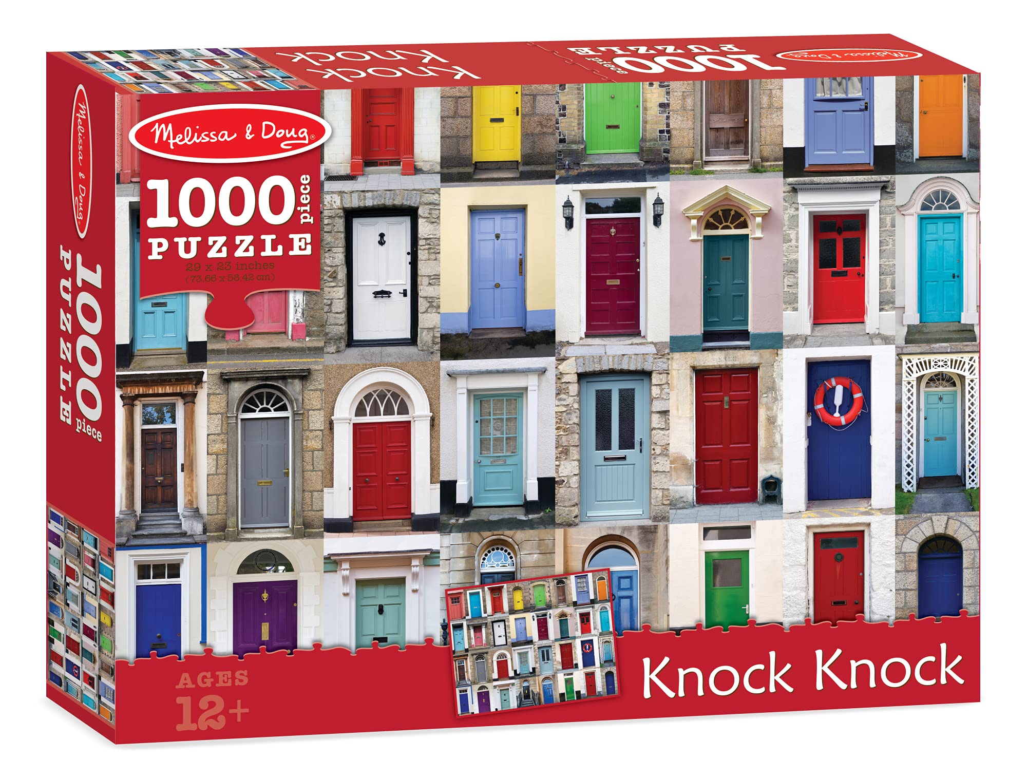 Melissa & Doug 1,000-Piece Jigsaw Puzzle - Knock Knock Doorways, 29 x 23 inches, Cardboard, Model 9092