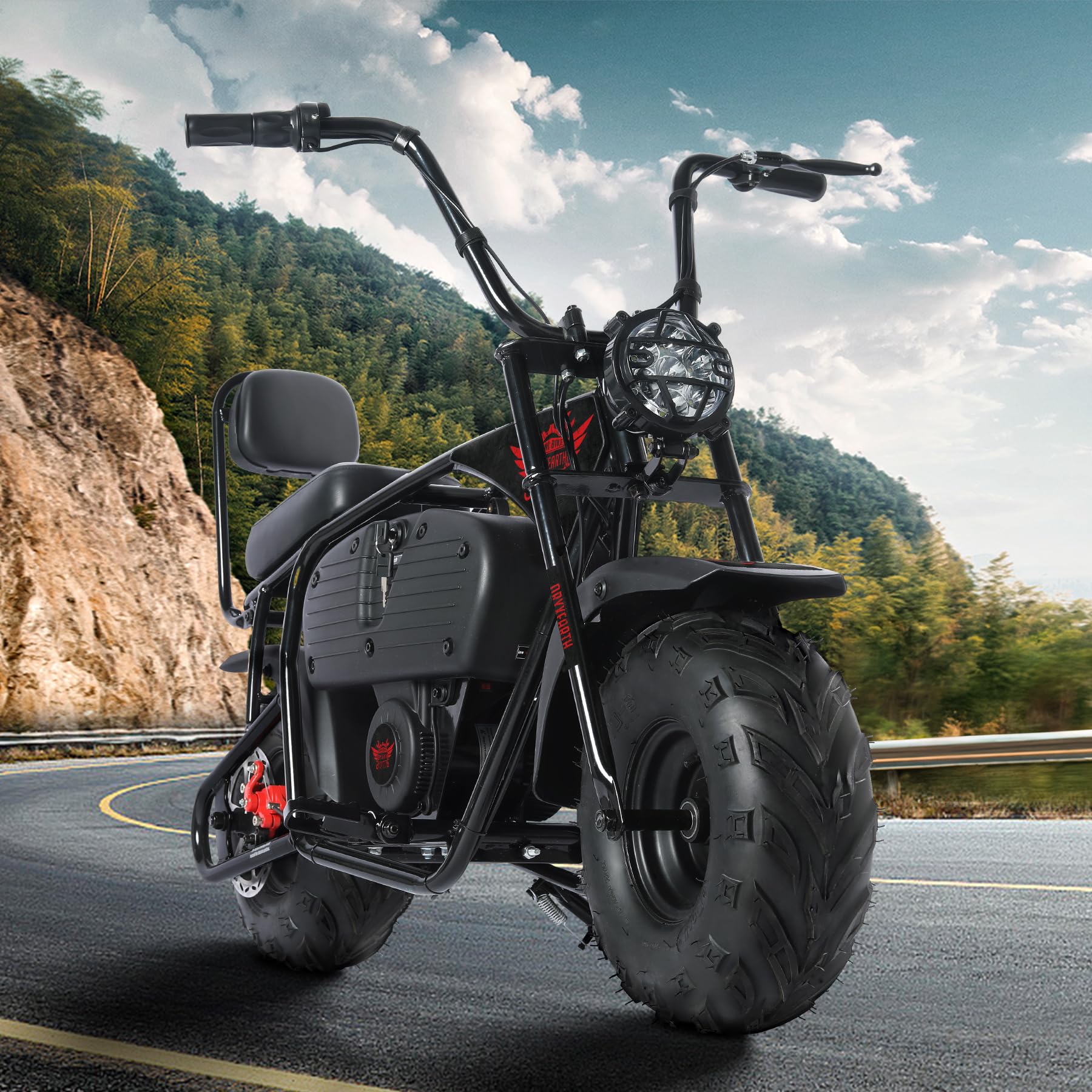 Oryxearth Electric Mini Dirt Bike, 1000W Motor, 36V Battery, 15.5MPH/22MPH, Red, Large, 60 Min Endurance,