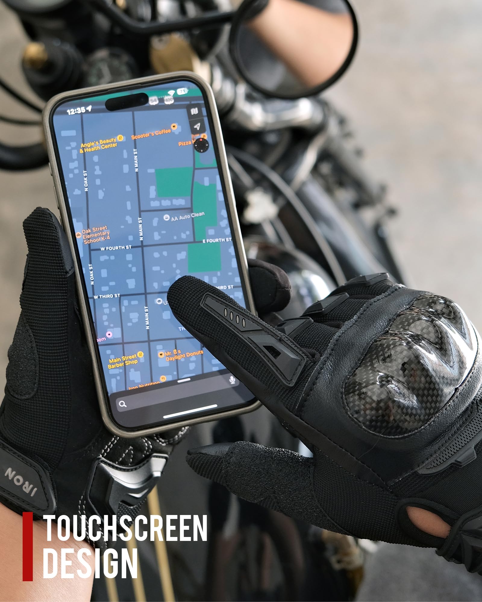 Iron Jia 'S Motorcycle Gloves For Men And Women, Summer Touchscreen Riding Gloves With Palm Sliders, Protective Gear For Road Ra