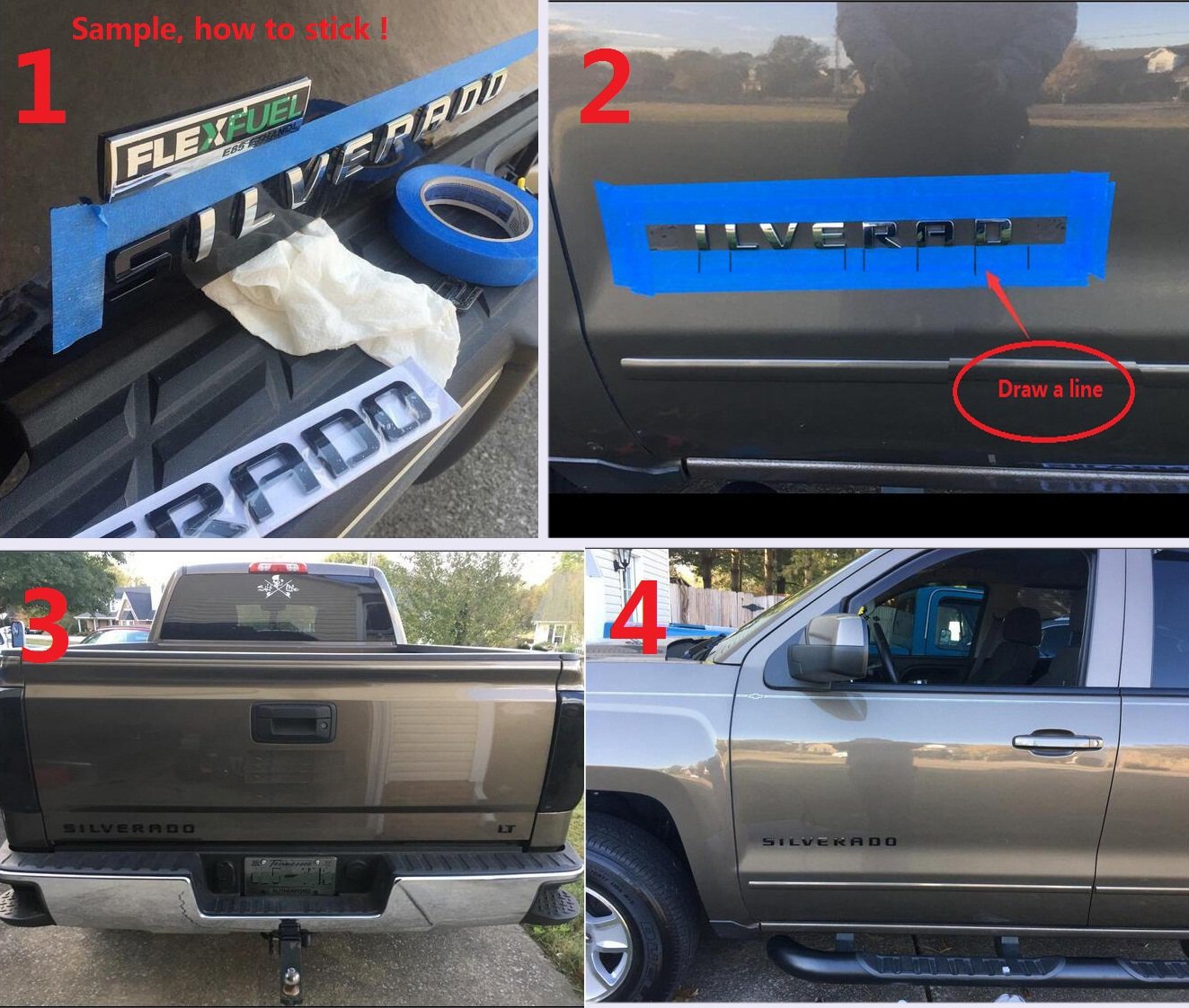 Yoaoo 2Pack Oem Black Ltz Letter Nameplate Emblems Badges Compatible With Silverado Tahoe Suburban Glossy