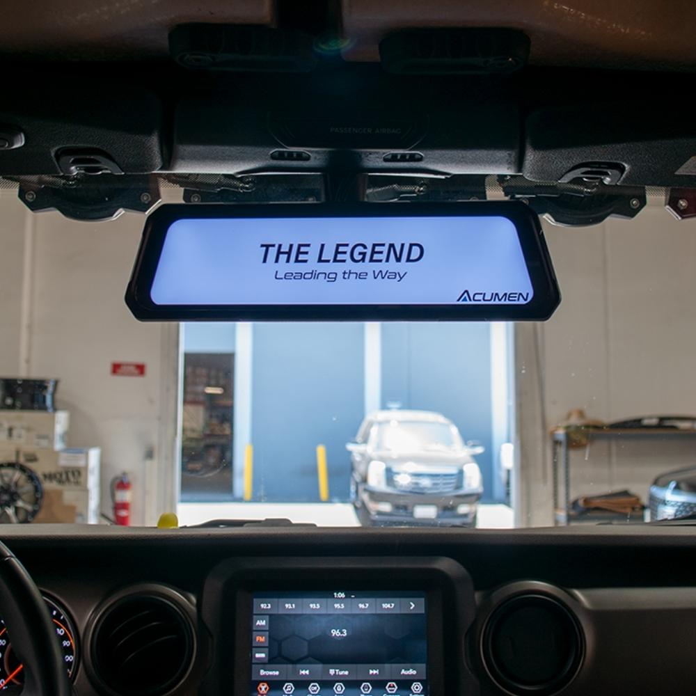 The Legend 3CH Waterproof Mirror Dash Cam, 1080P/60fps, 3-Cam