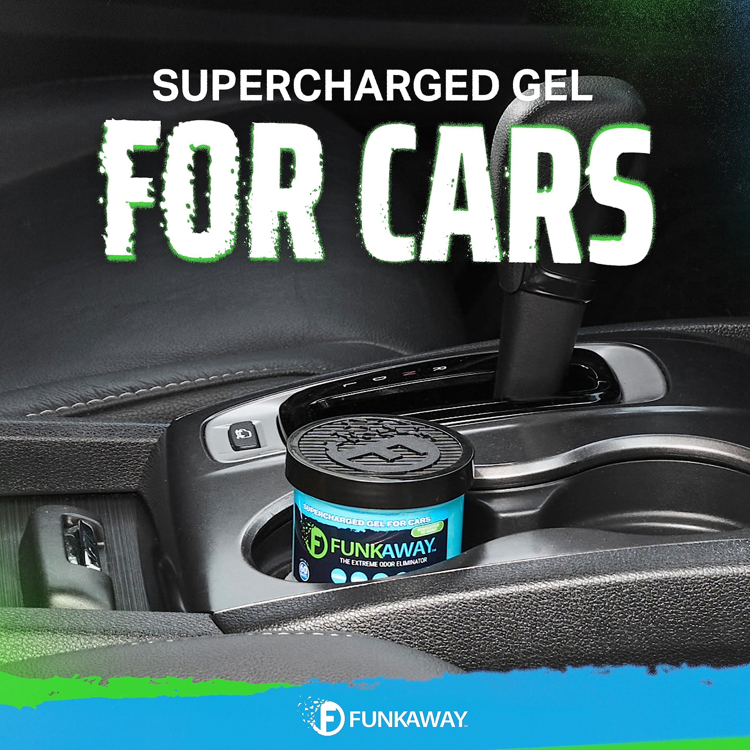 Funkaway Supercharged Gel For Cars, 4.5 Oz, Extreme Odor Eliminator Soaks Up And Removes Smells In Cars, Suvs, Trucks And Rvs For Long-Lasting Results