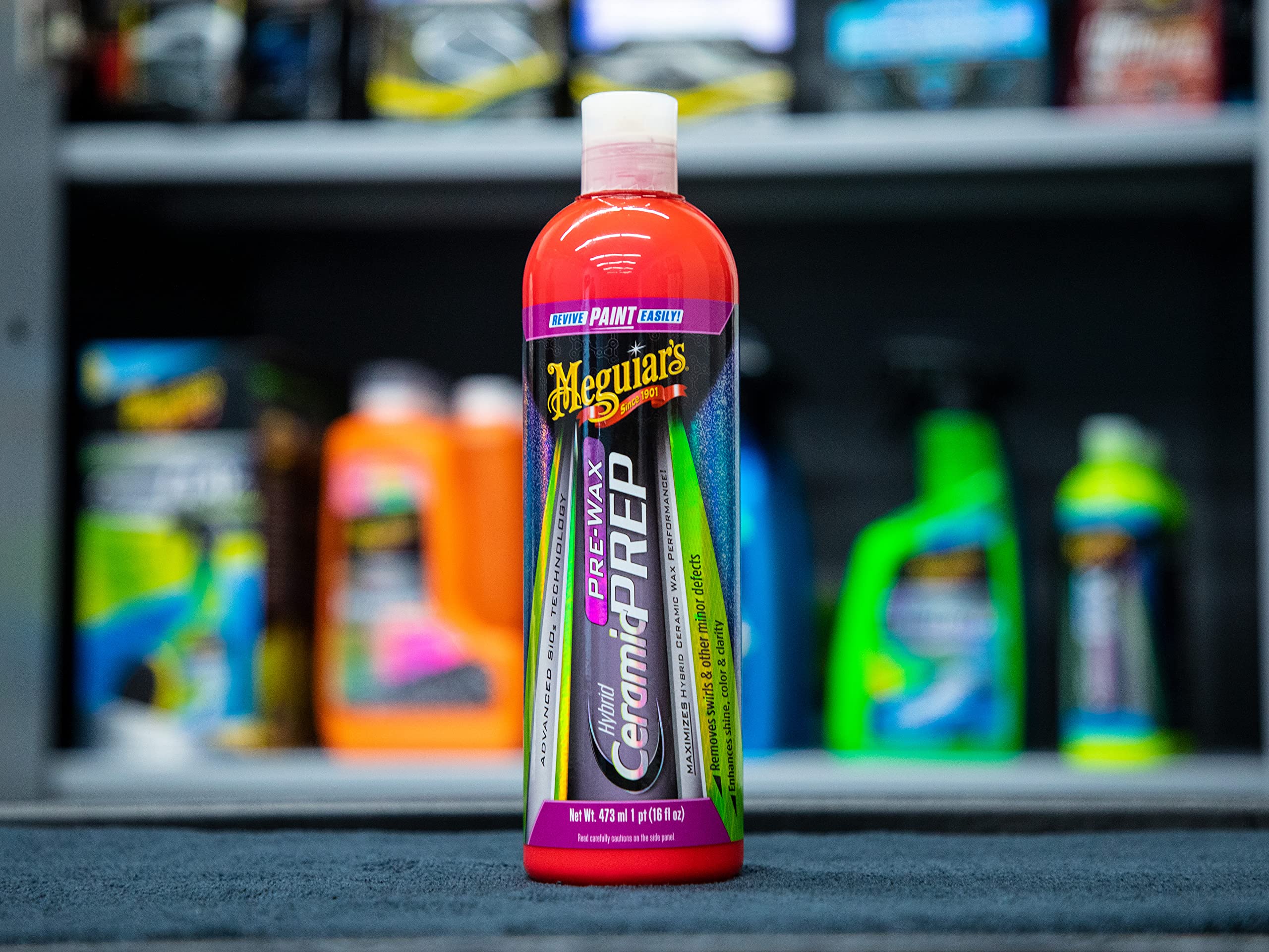 Meguiar's Hybrid Ceramic Pre-Wax Prep, 16 Oz Bottle, Model G220416 - Effective Surface Cleaner for Car Detailing