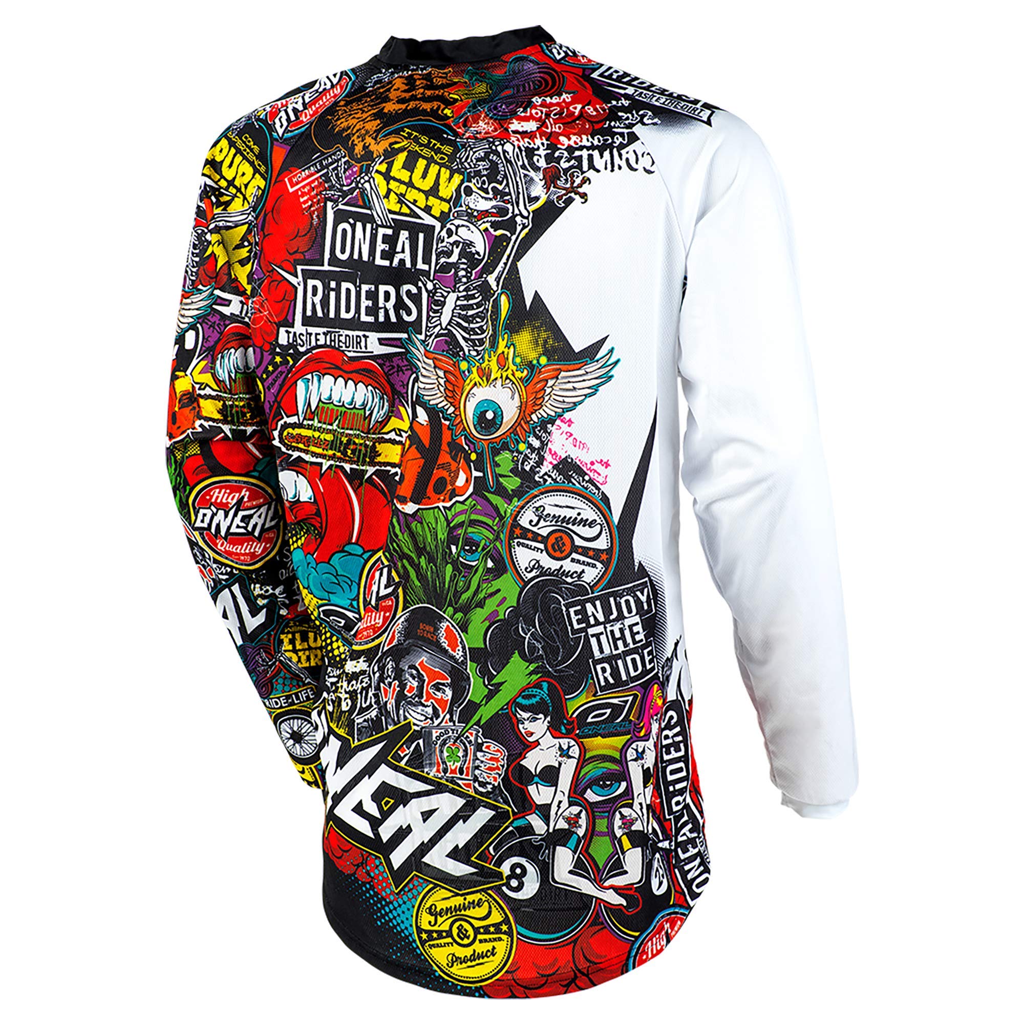 O'Neal Mens V-Neck Shirt, Black/Multi, Xx-Large Us