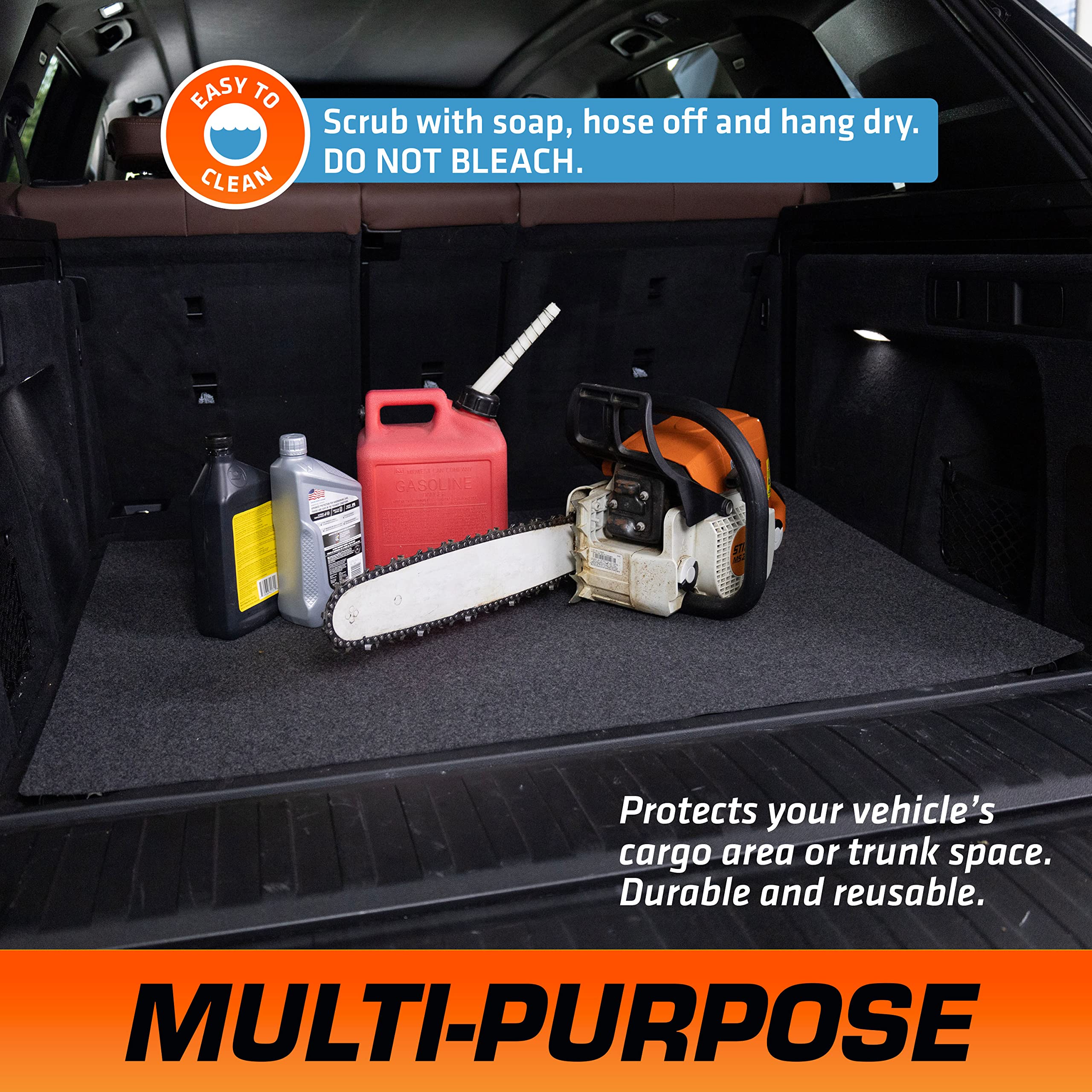 Armor All Premium Oil Spill Mat, Garage Floor Maintenance Mat (30'' X 59'') (6-Pack), Absorbent Oil Pad, Reusable, Washable, Dur