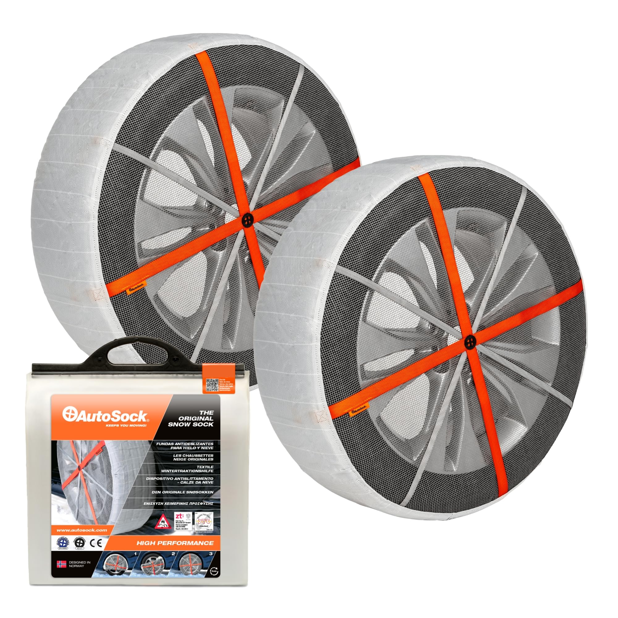 Autosock Hp645, Snow Socks For Tires, Pack Of 2