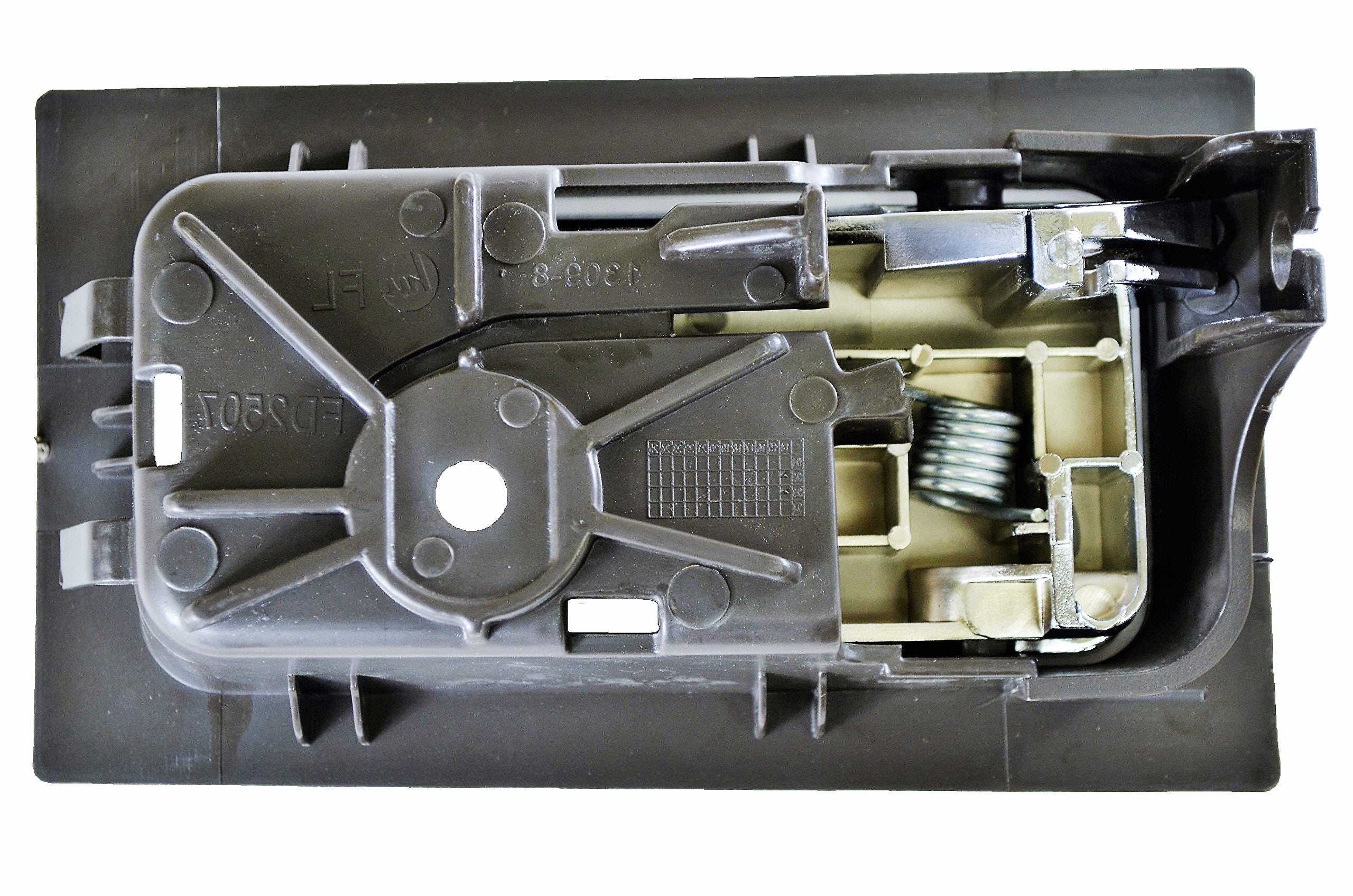 Pt Auto Warehouse Fo-2507Mg-Fr - Inside Interior Inner Door Handle, Gray Housing With Chrome Lever - For Power Locks, Passenger