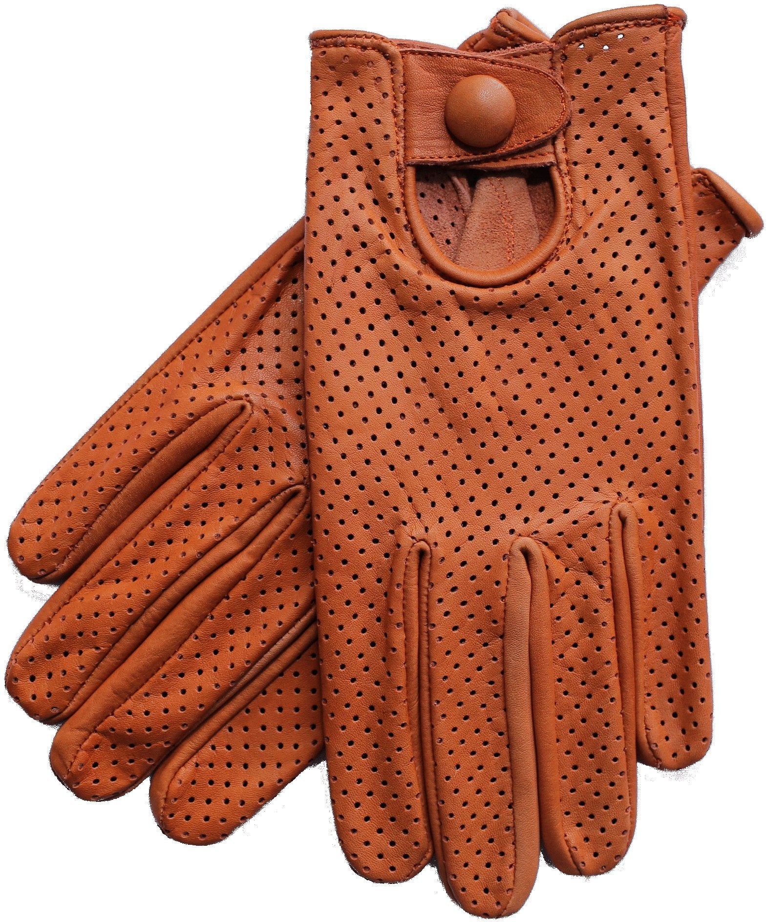 Riparo Motorsports Mens Genuine Leather Driving Gloves Medium Cognac