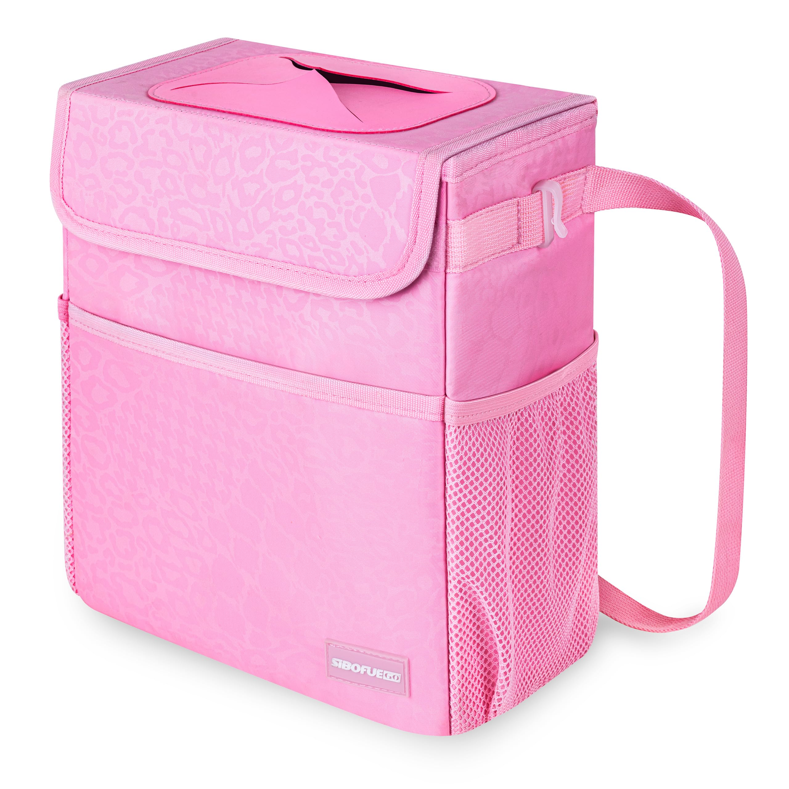 Sibofuego Car Trash Can Cute - Multifunctional Interior Car Accessory For Women, Car Organizer And Storage With Adjustable Strap