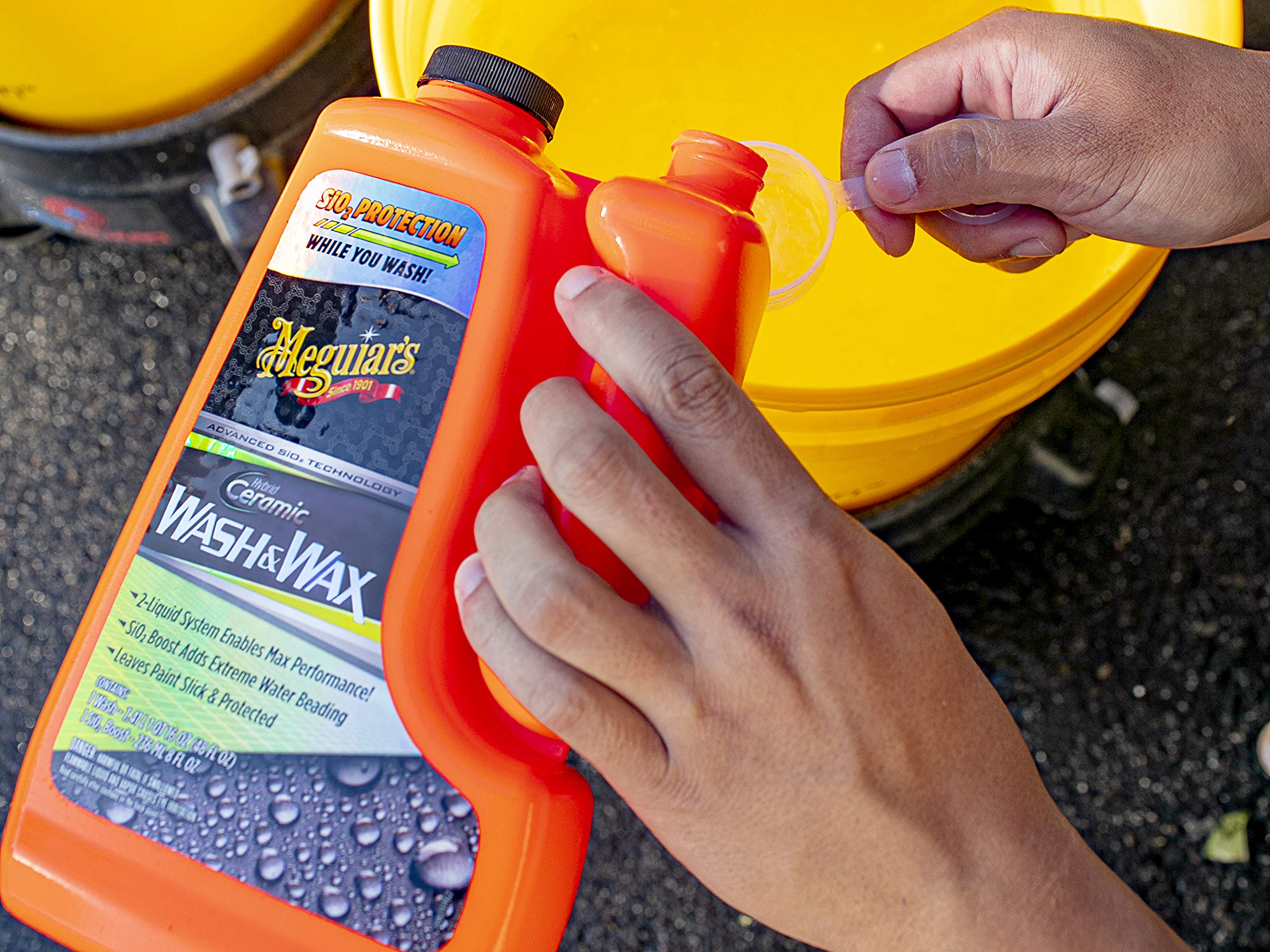 Meguiar'S Hybrid Ceramic Wash & Wax - 48 Oz Wash With 8 Oz Sio2 Boost